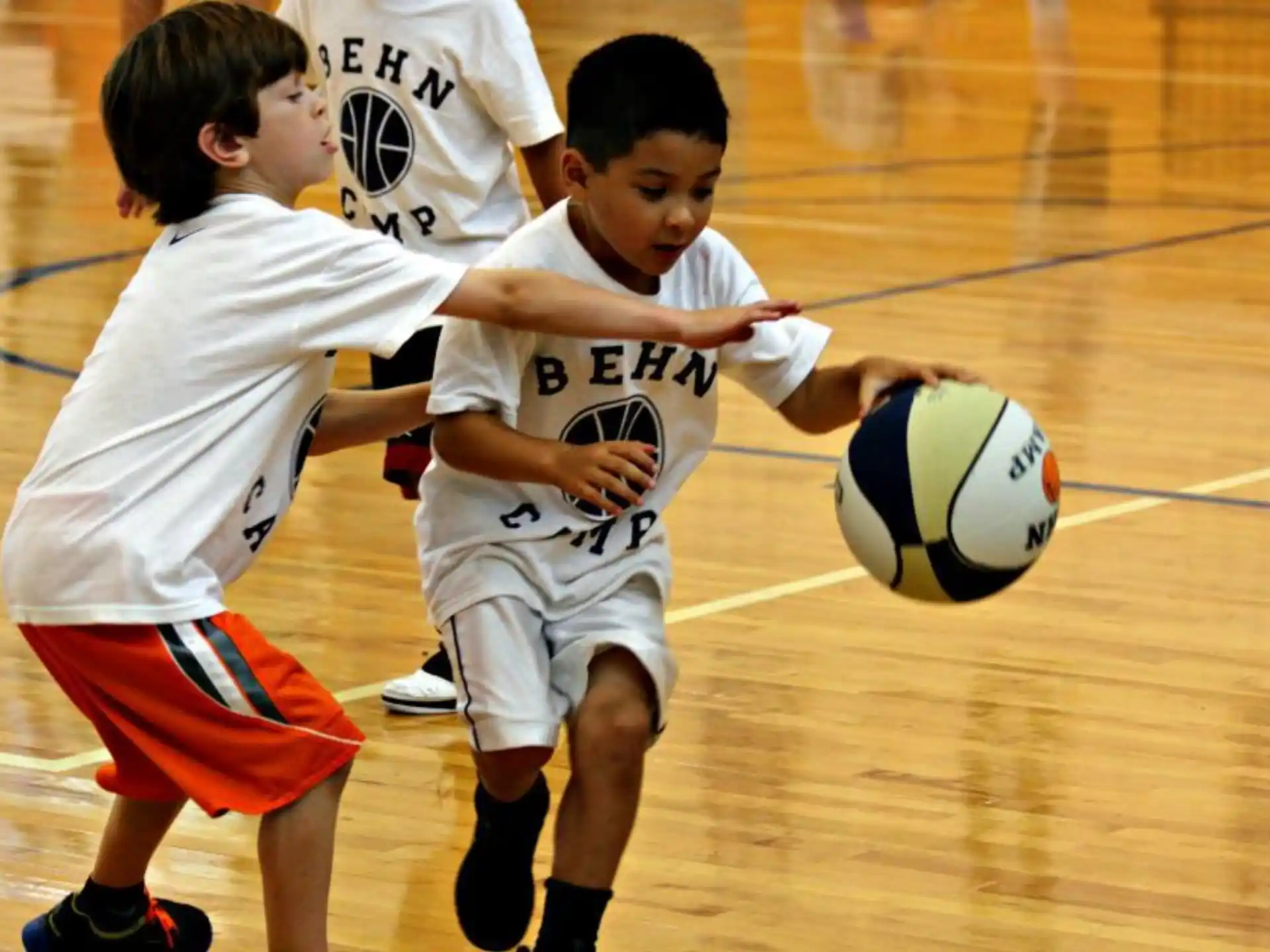 a group of boys playing football