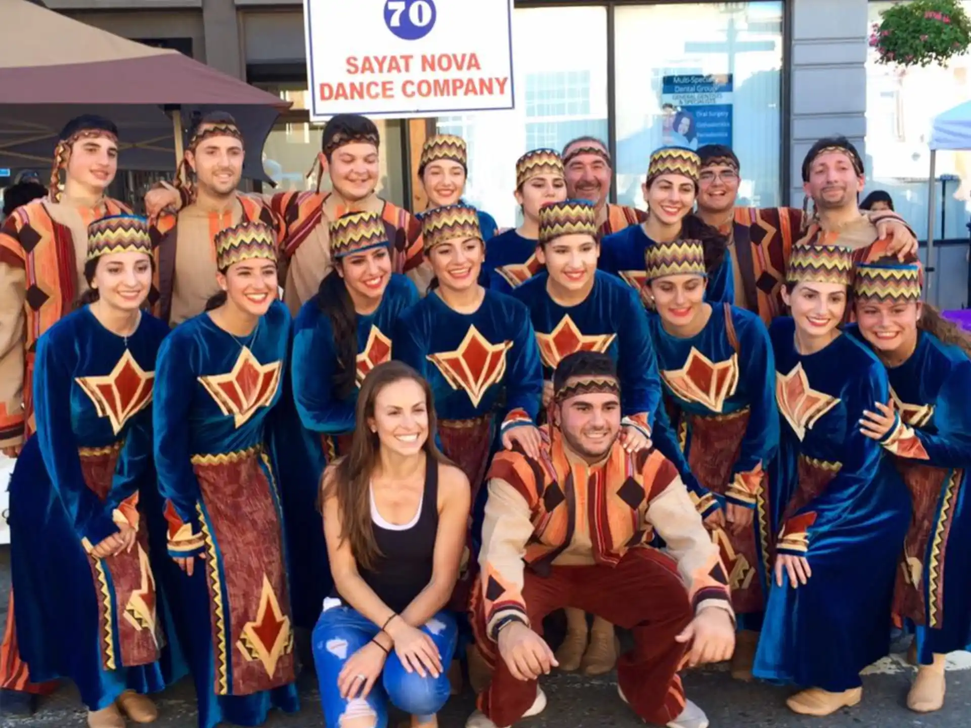 a group of people posing for a photo