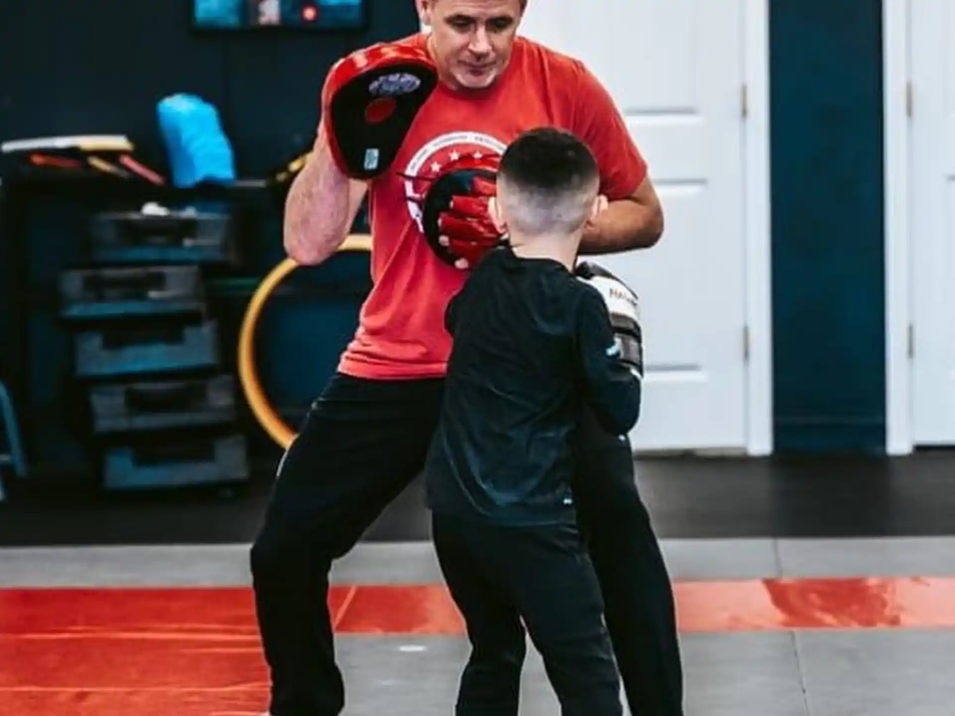 a person holding a child