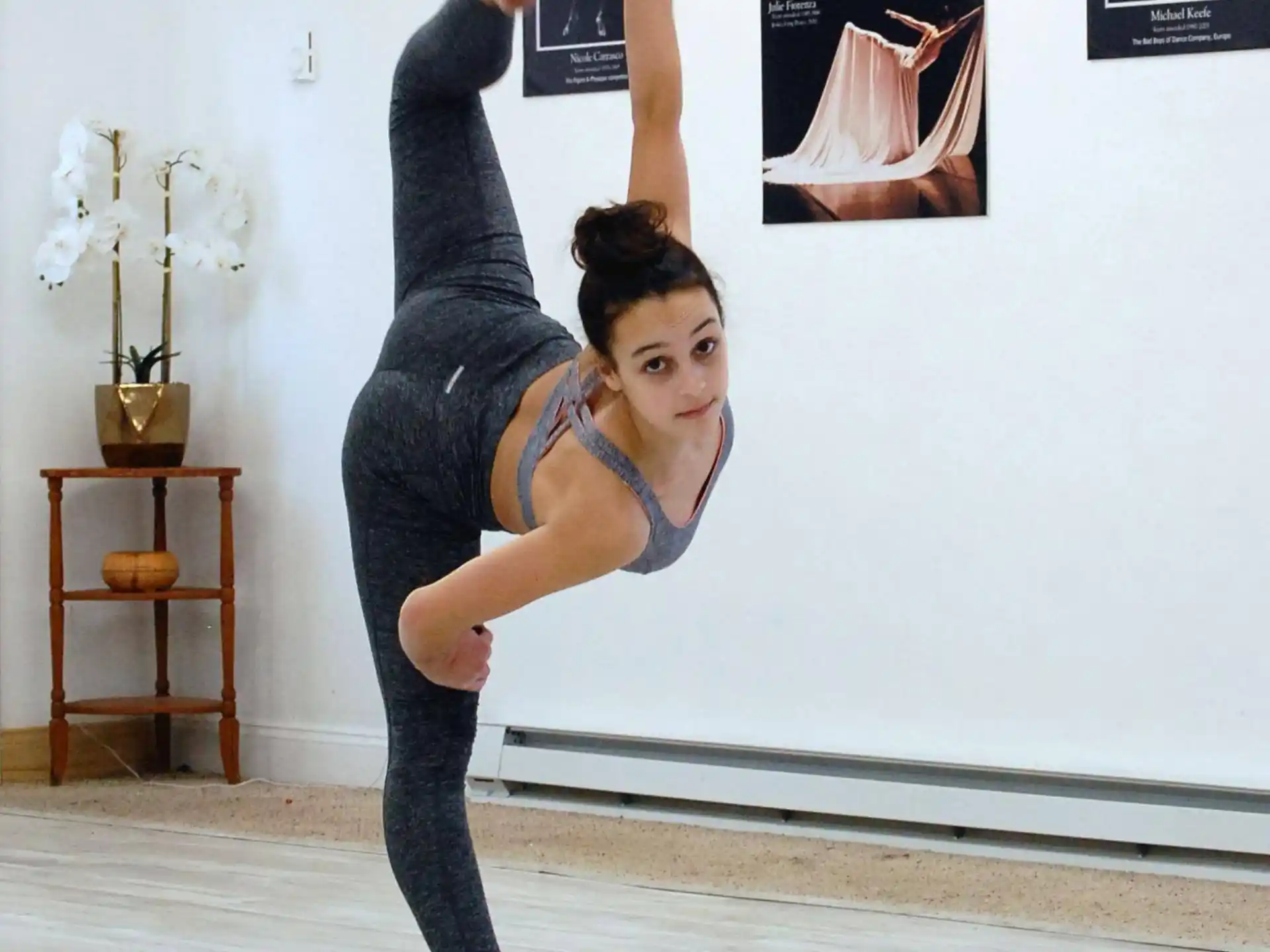 a person doing a handstand