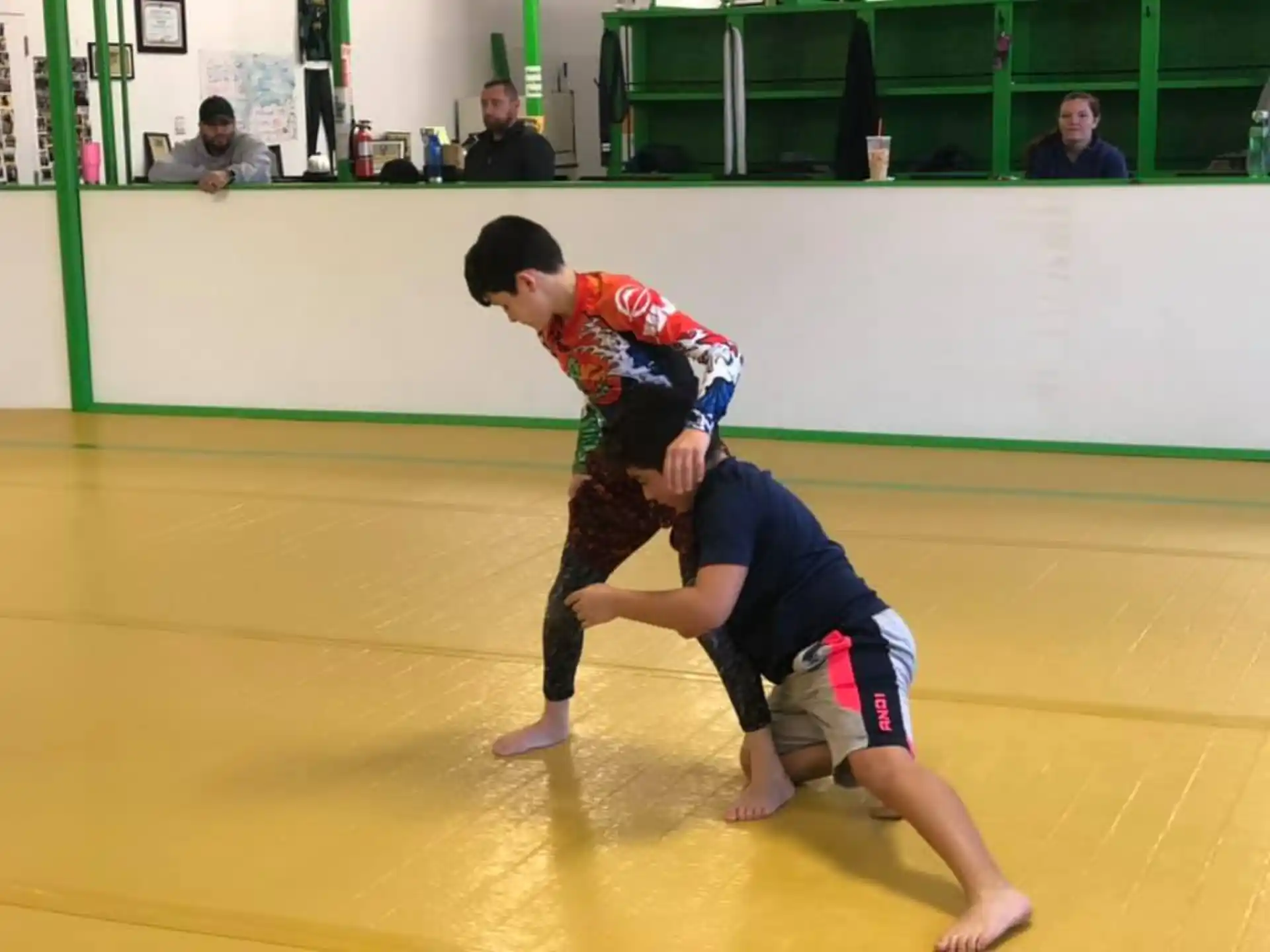 two men in a gym