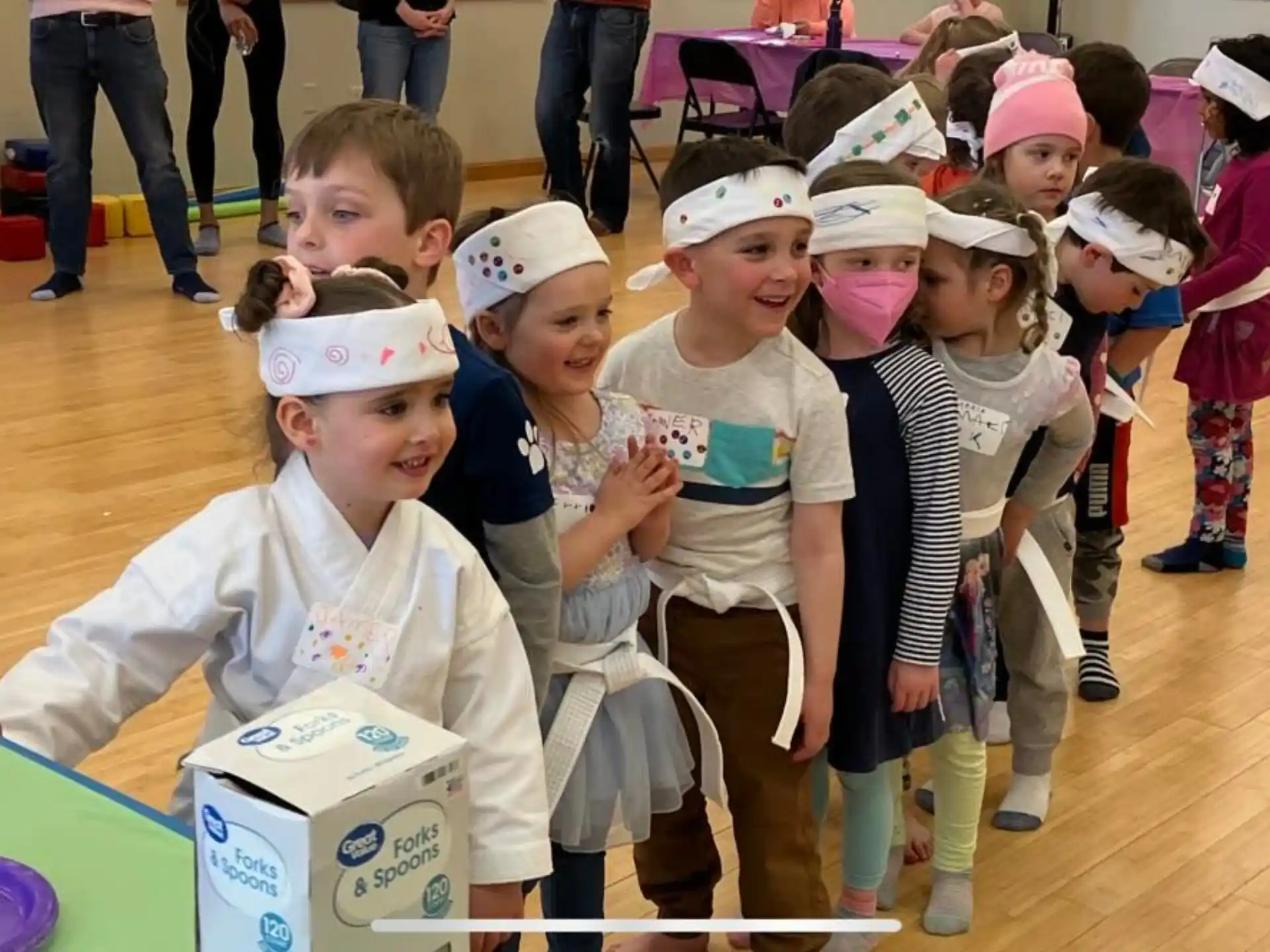 a group of children wearing clothing