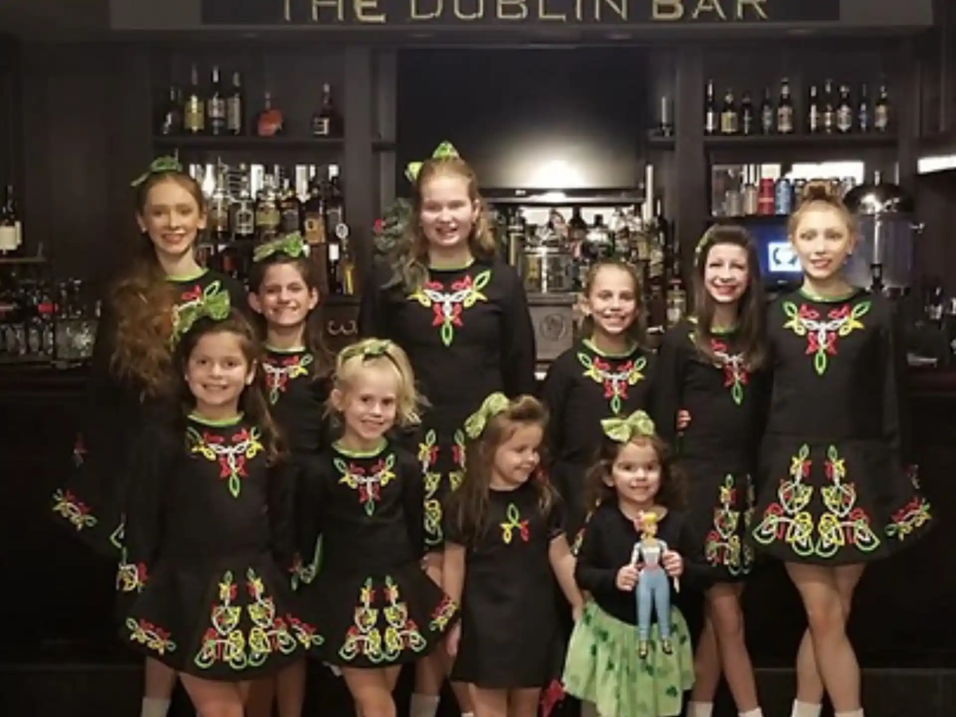 a group of girls in clothing