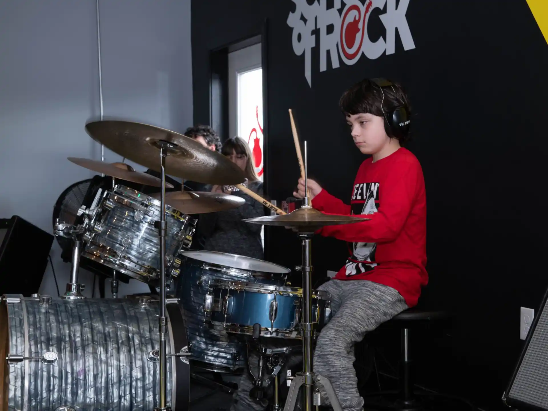 a person playing the drums