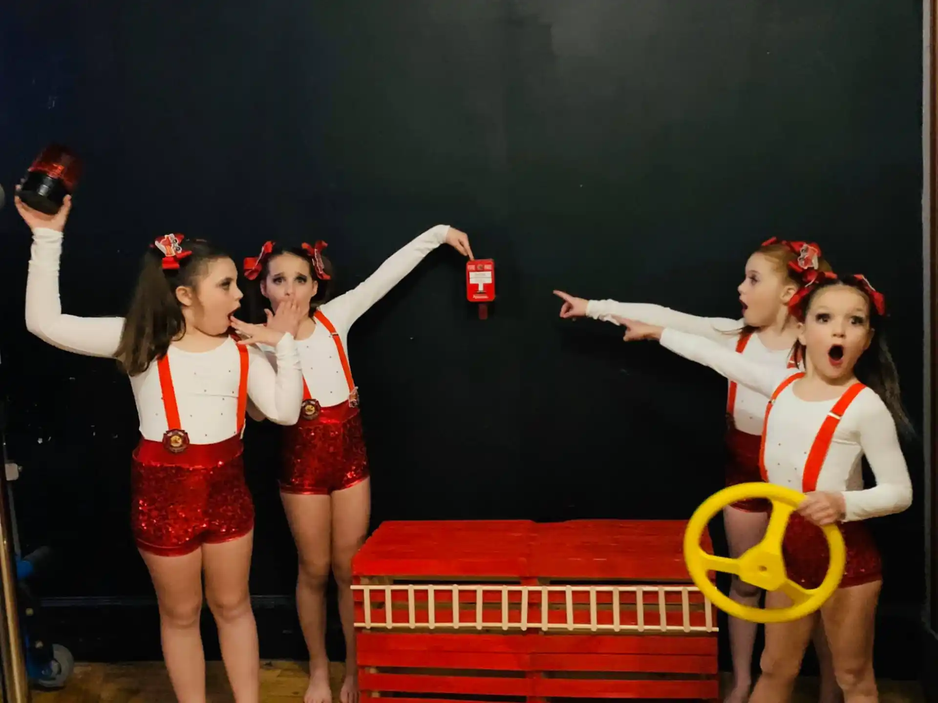 a group of girls in a performance