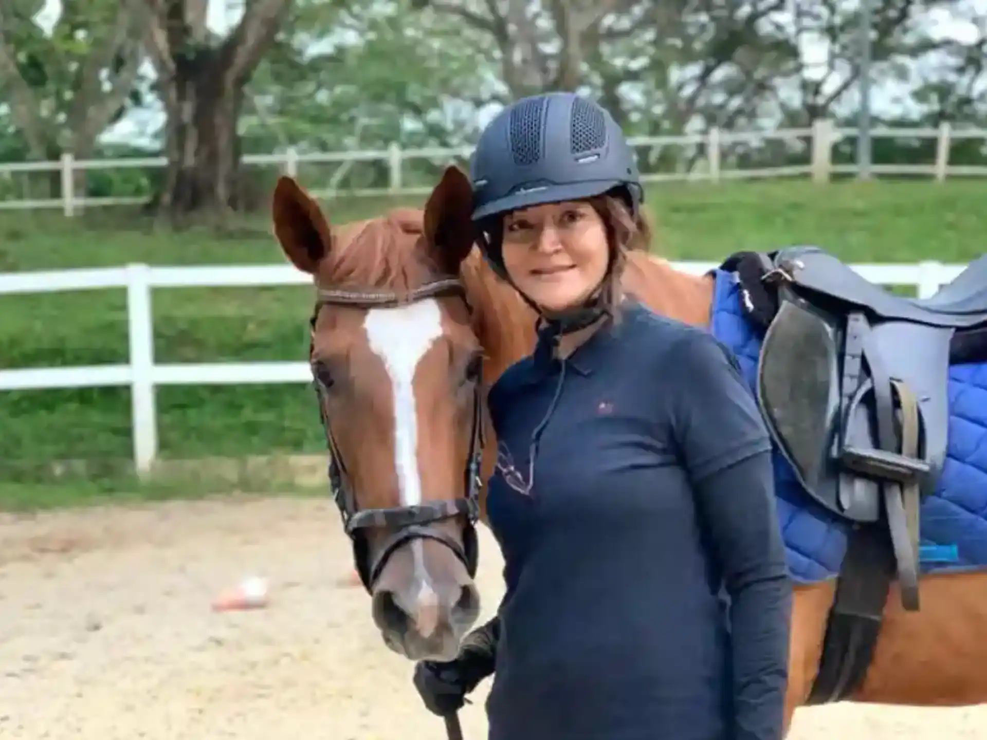 a person with a horse