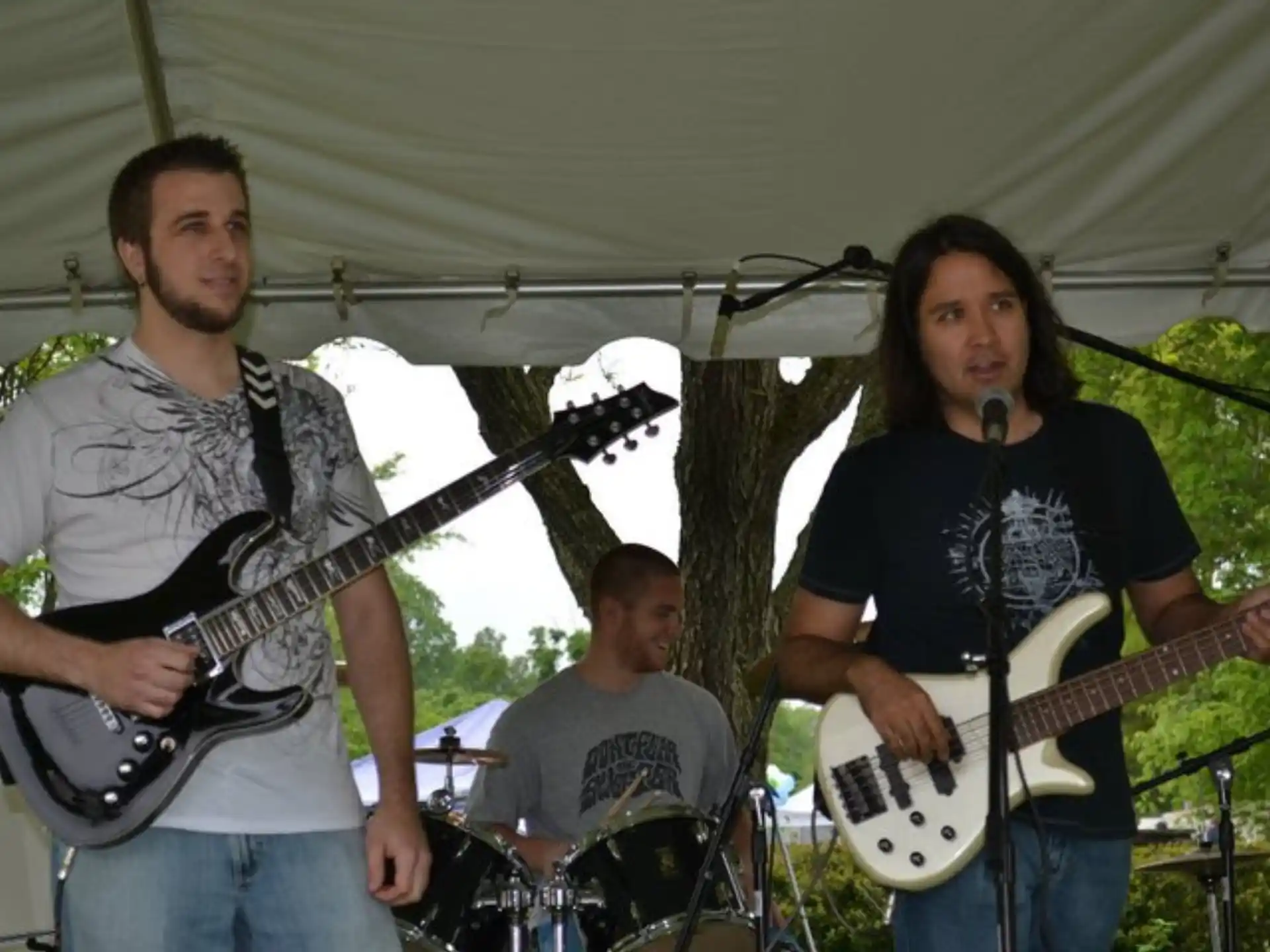 a group of people playing instruments