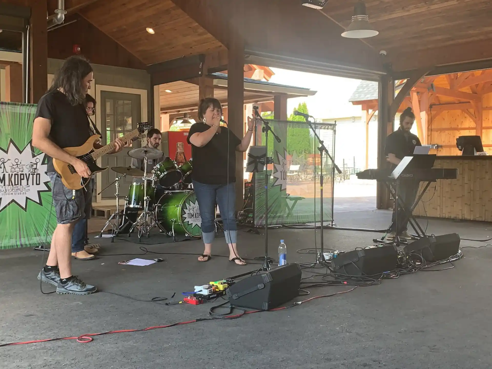 a group of people playing instruments