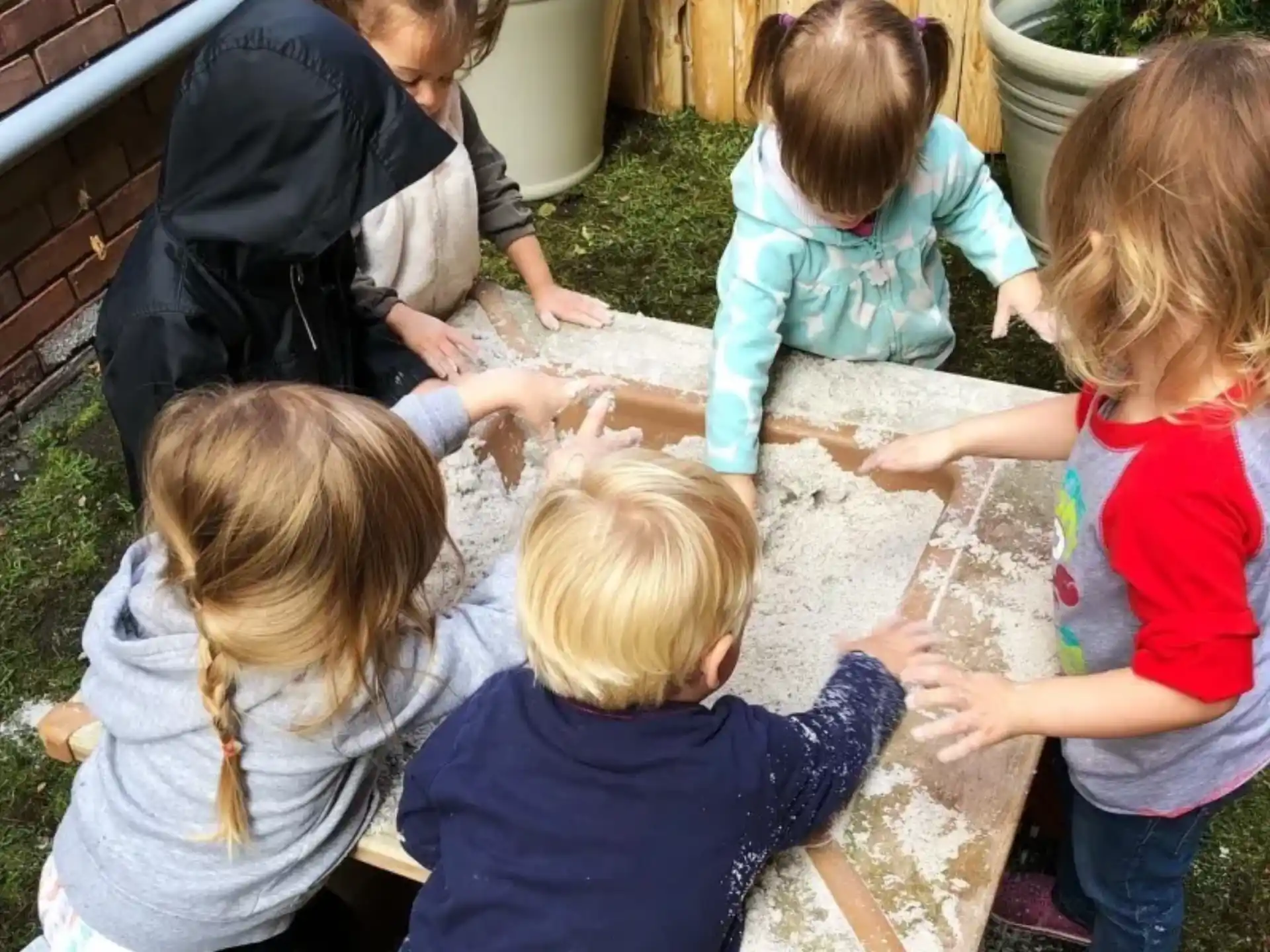 a group of children playing