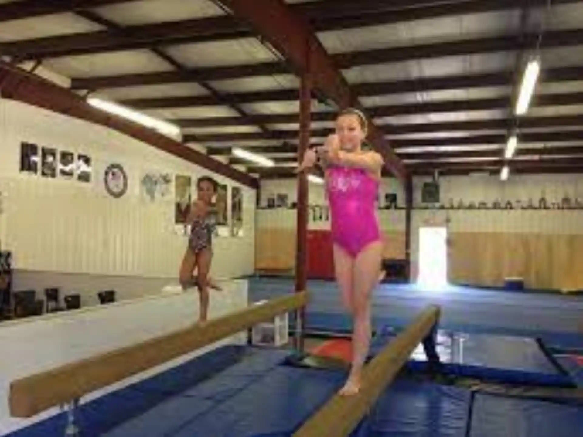 a girl on a pole