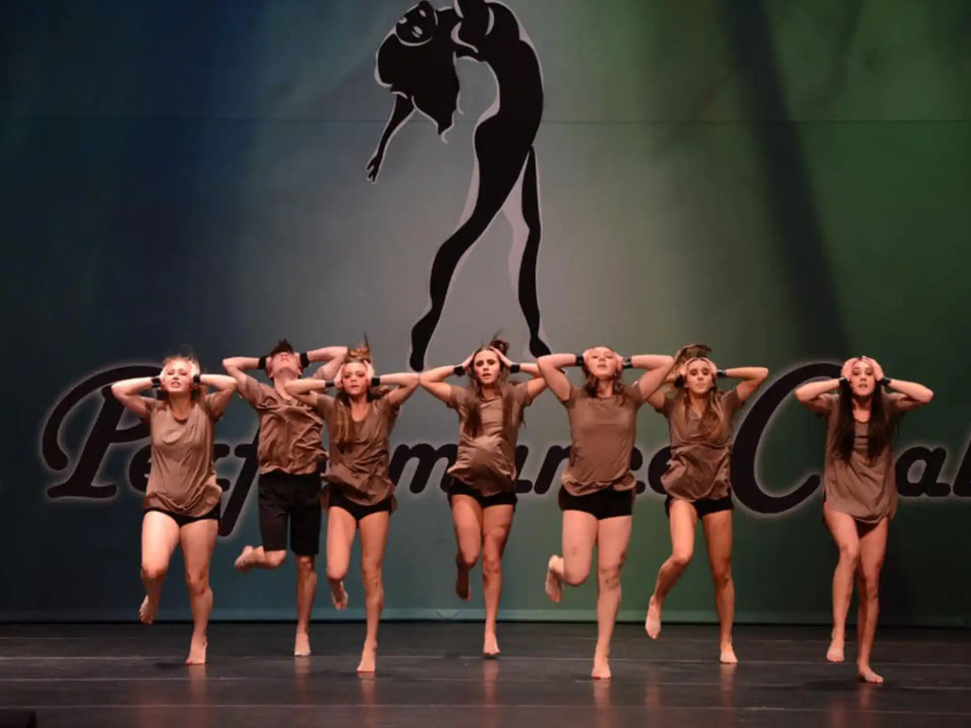 a group of women on a stage