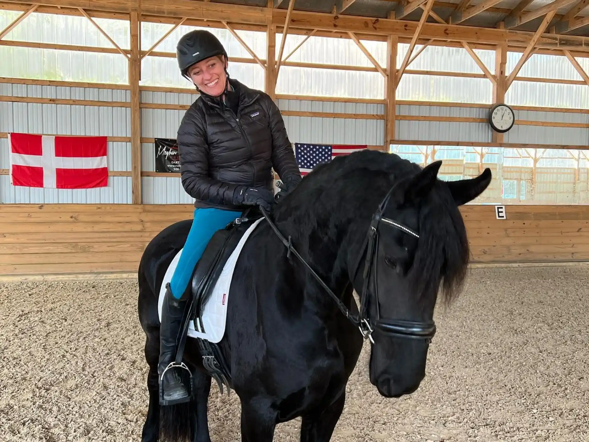 a person riding a horse