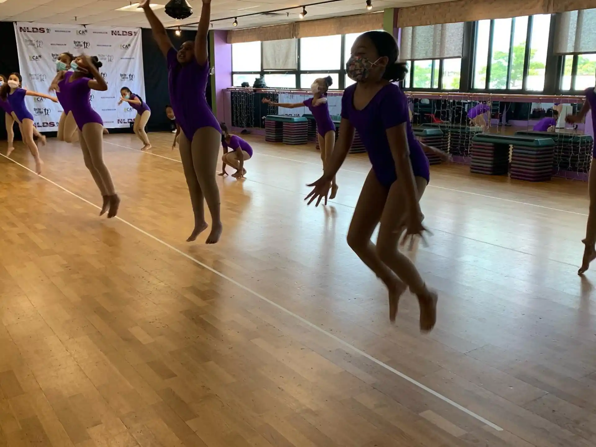 a group of people dancing