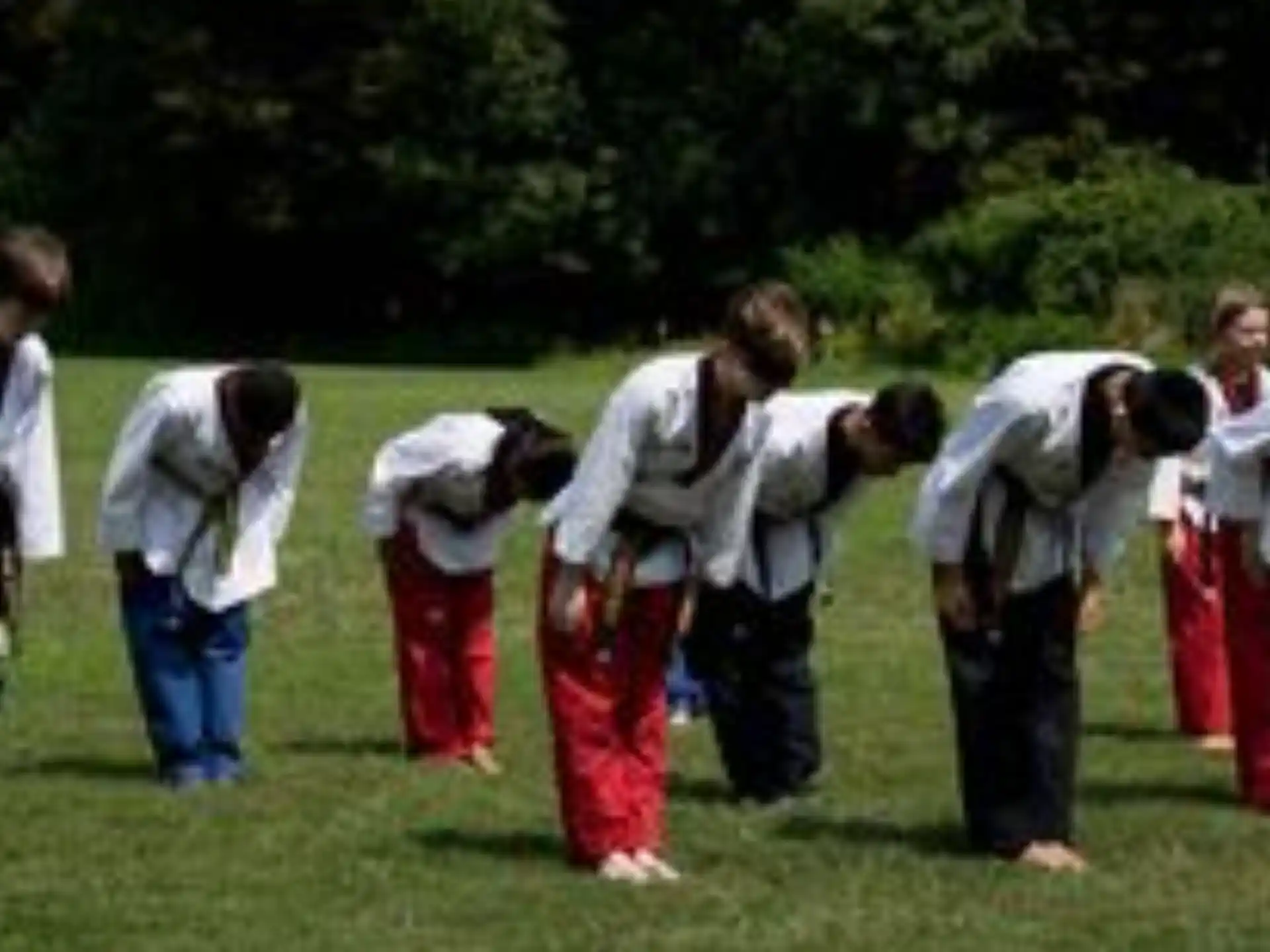 a group of people in a field