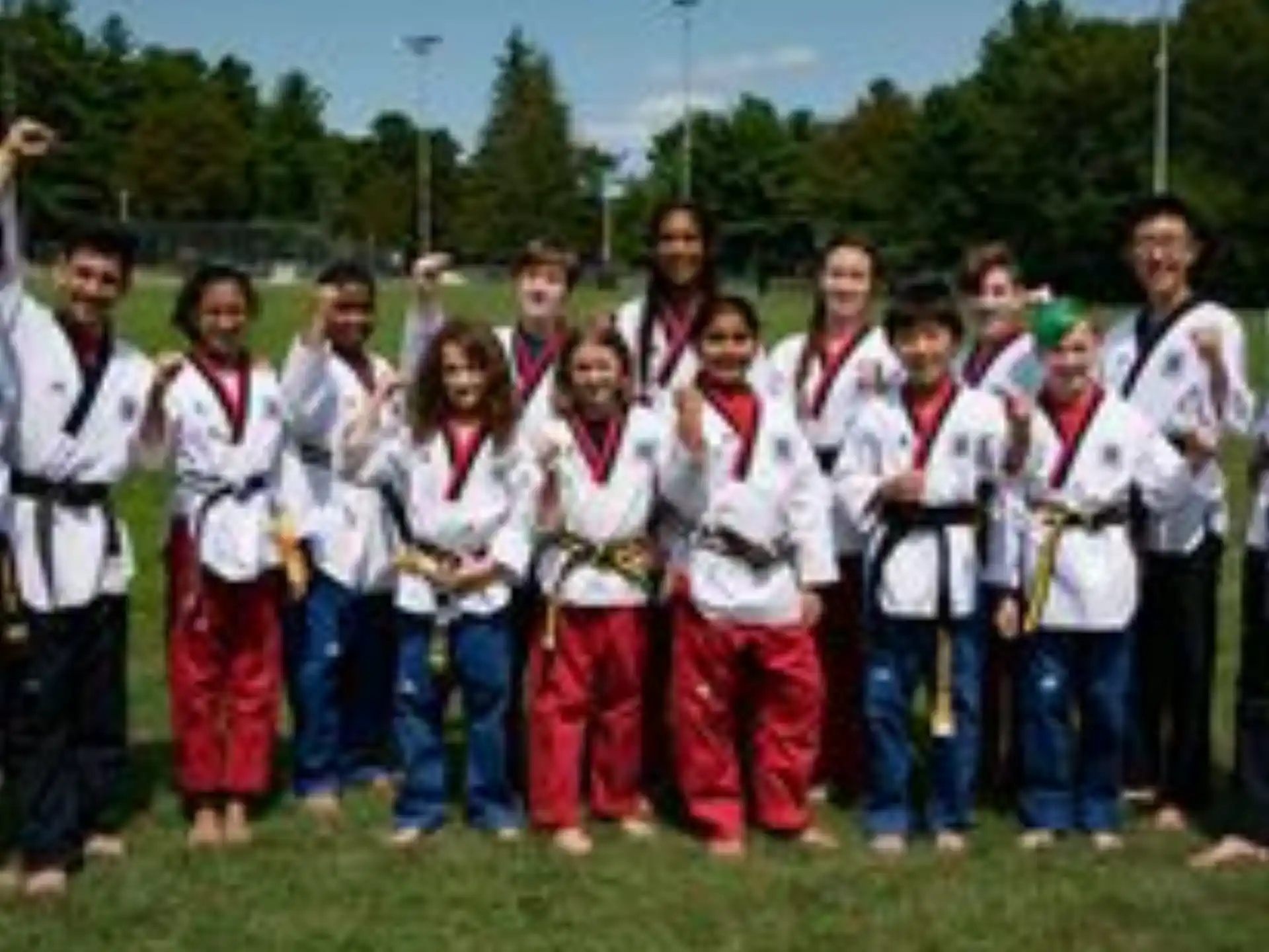 a group of people posing for a photo
