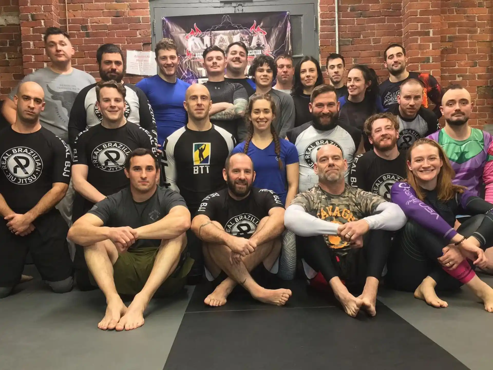 a group of people posing for a photo