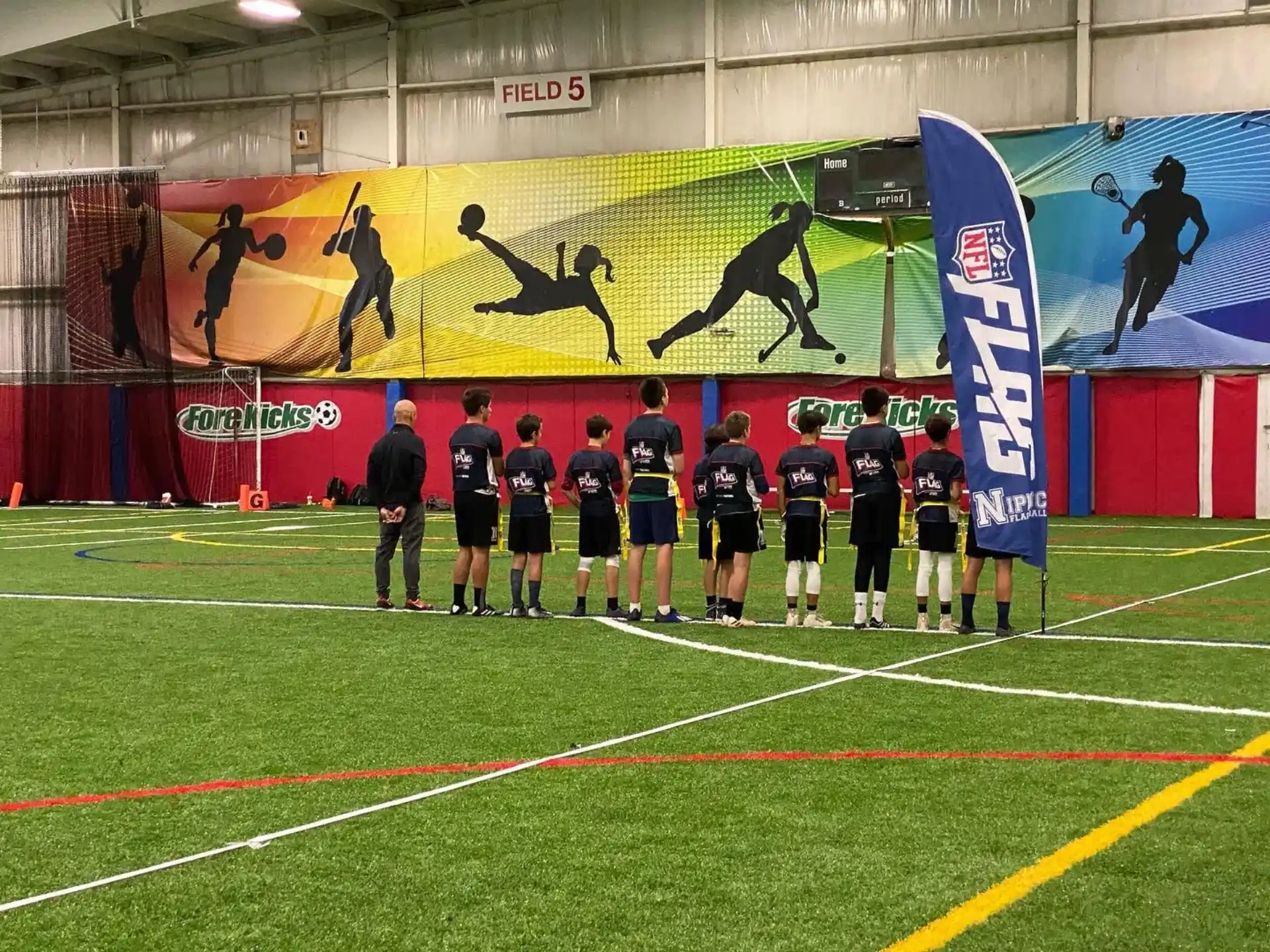 a group of people on a field