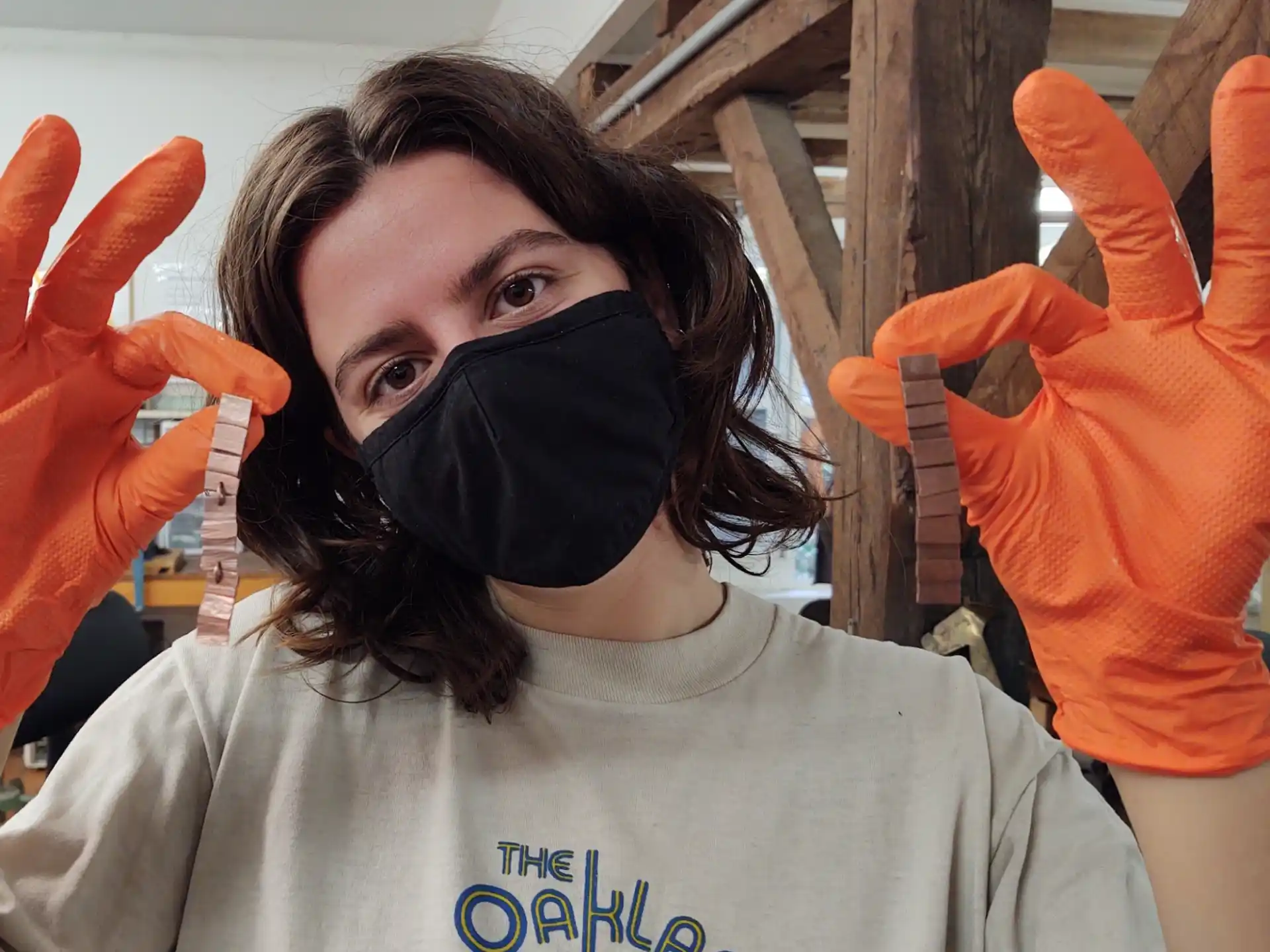 a person wearing a mask