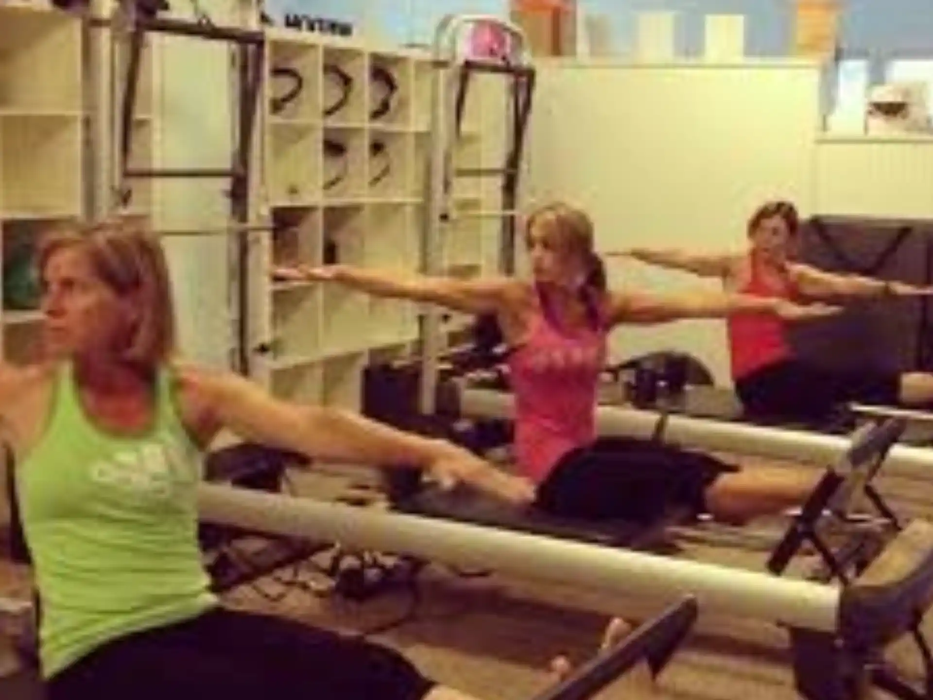 a woman working out in a gym