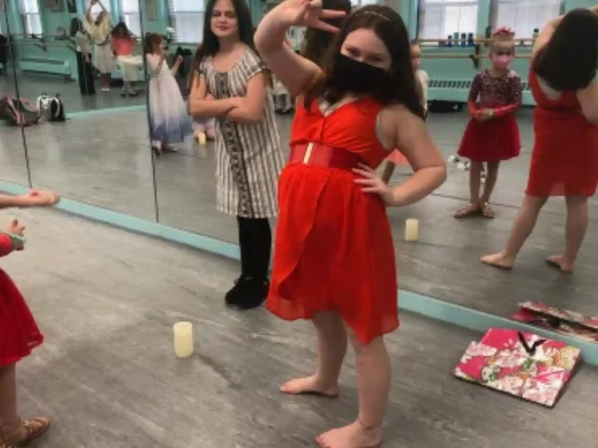 a group of people dancing