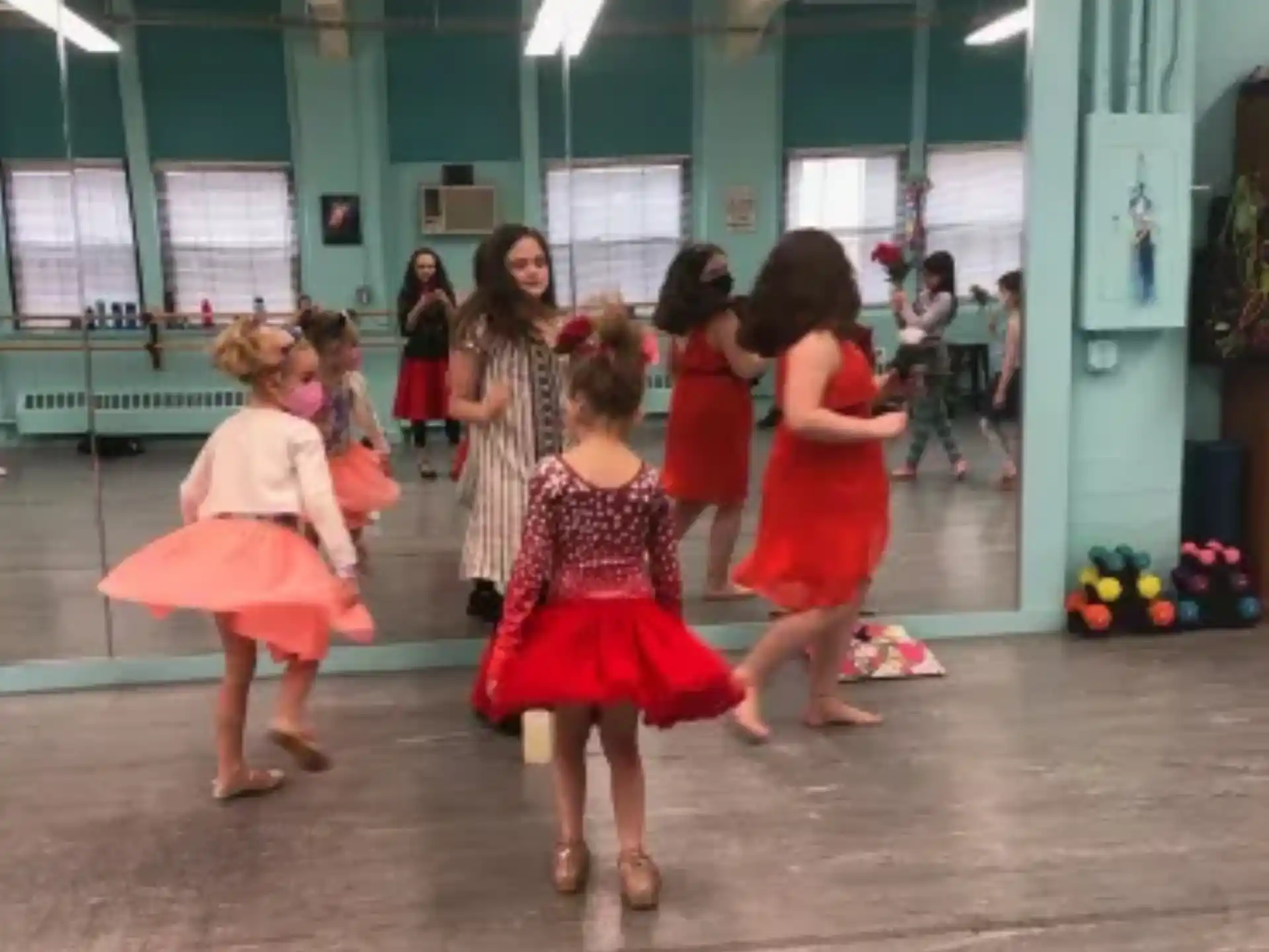 a group of women dancing
