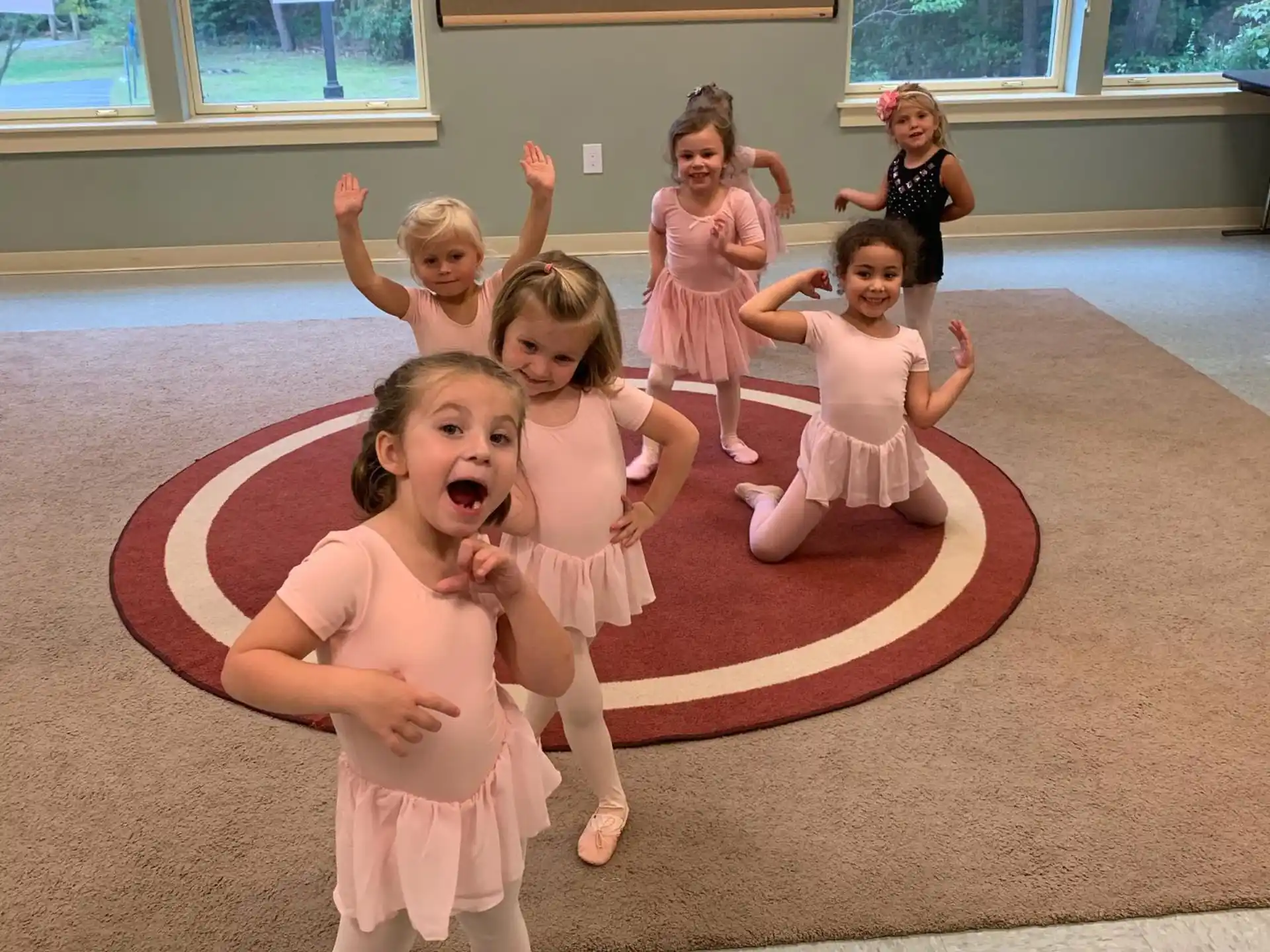 a group of children in a gym