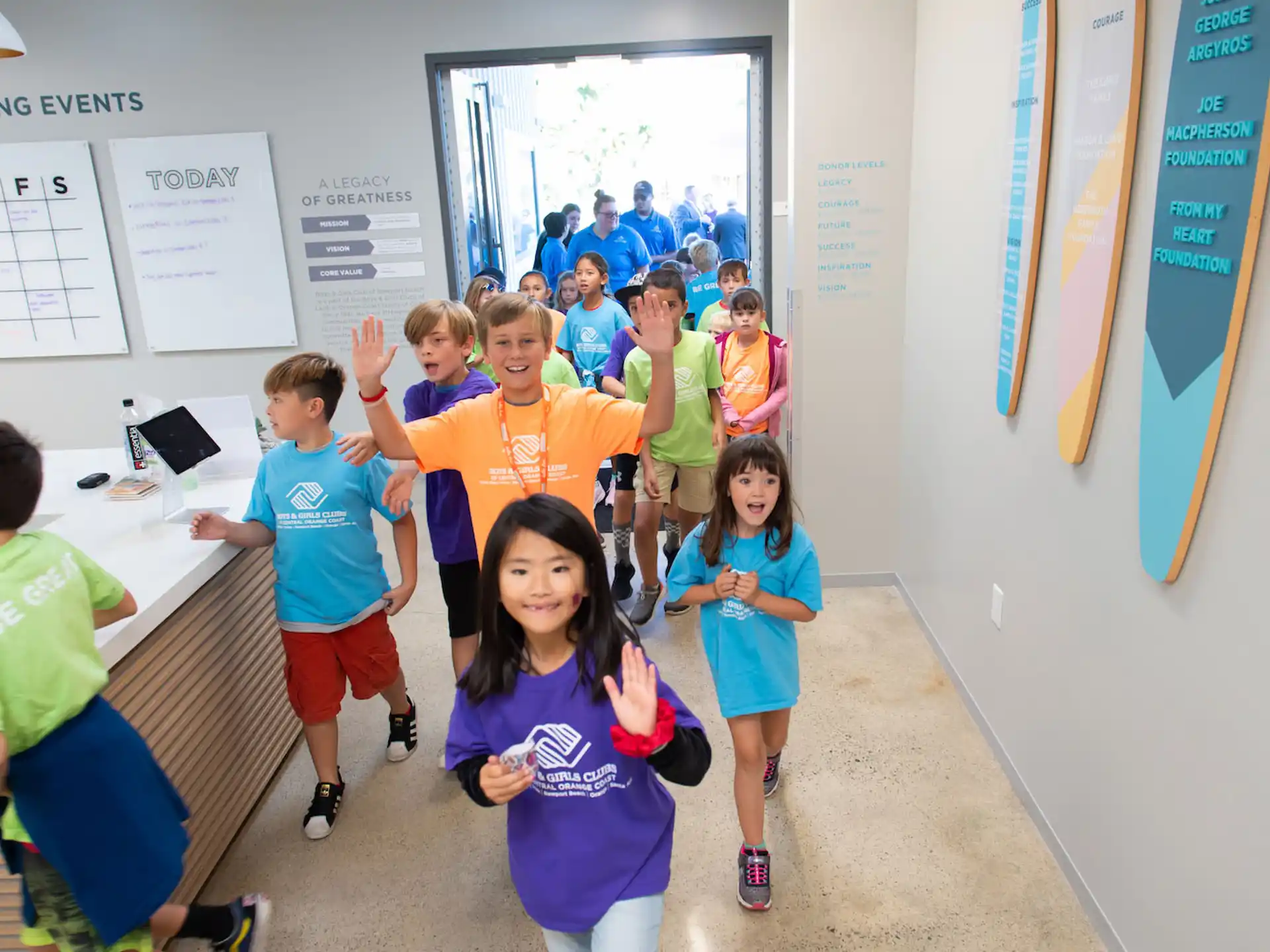 a group of children in a classroom