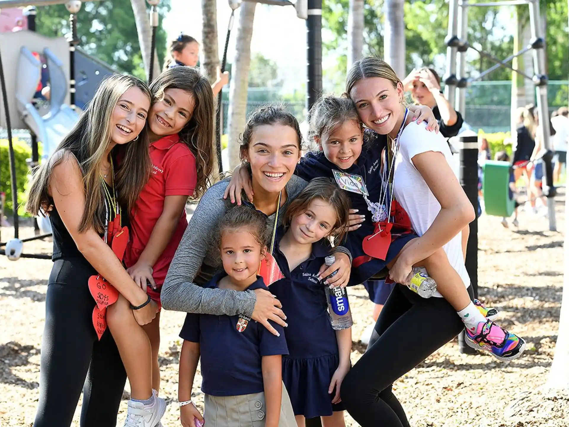 a group of people posing for a photo