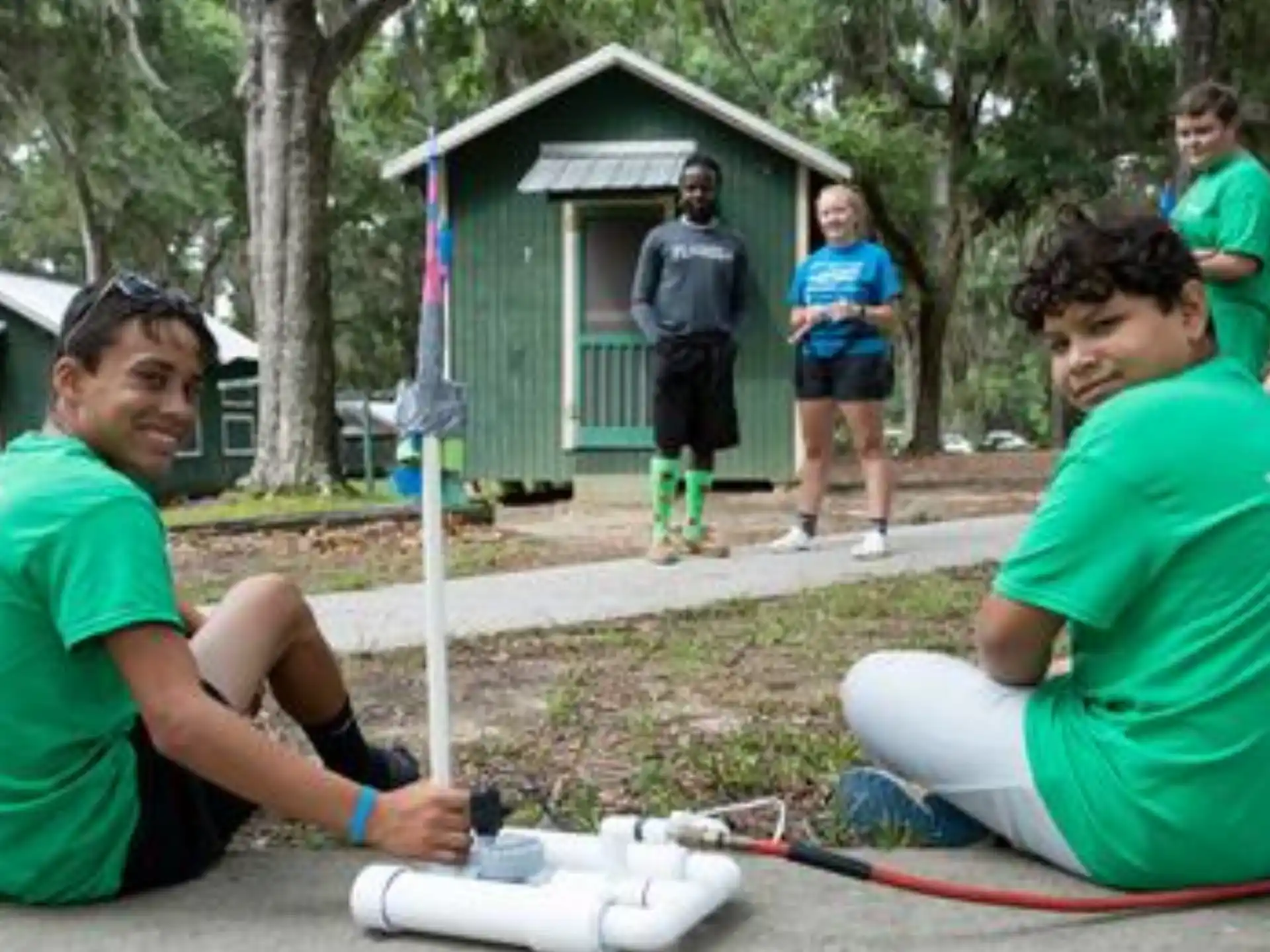 a group of people working on a project