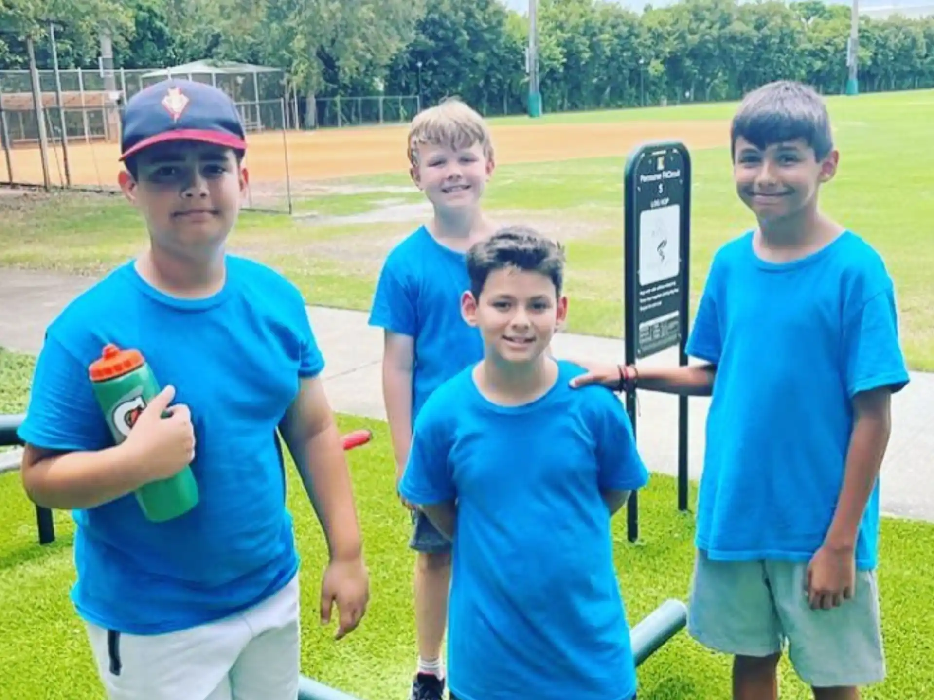 a group of boys posing for a picture