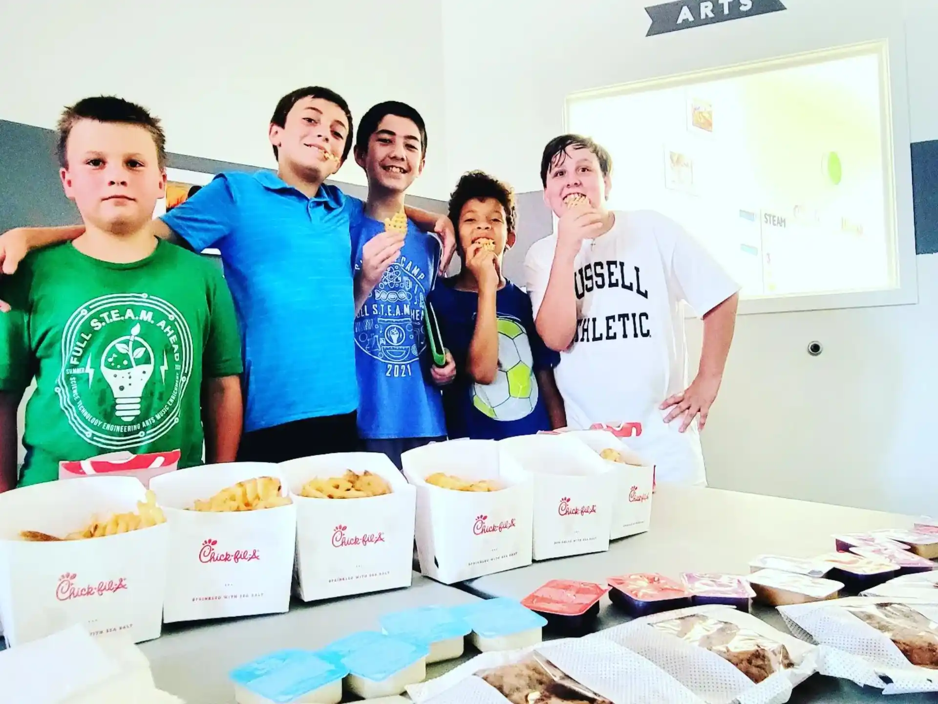 a group of people posing for a photo