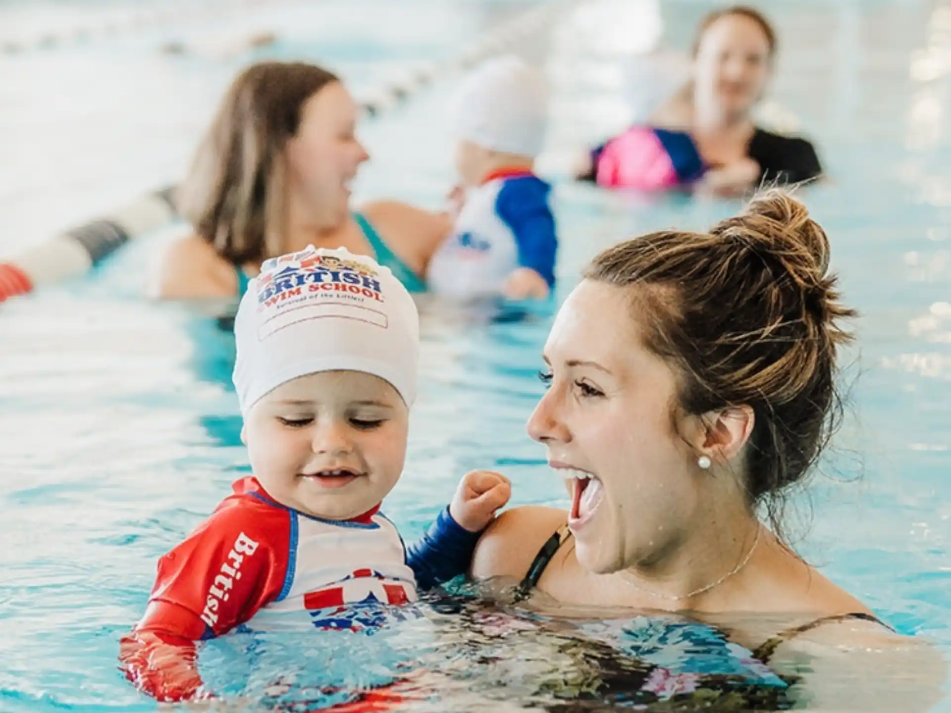 a person and a child in the water