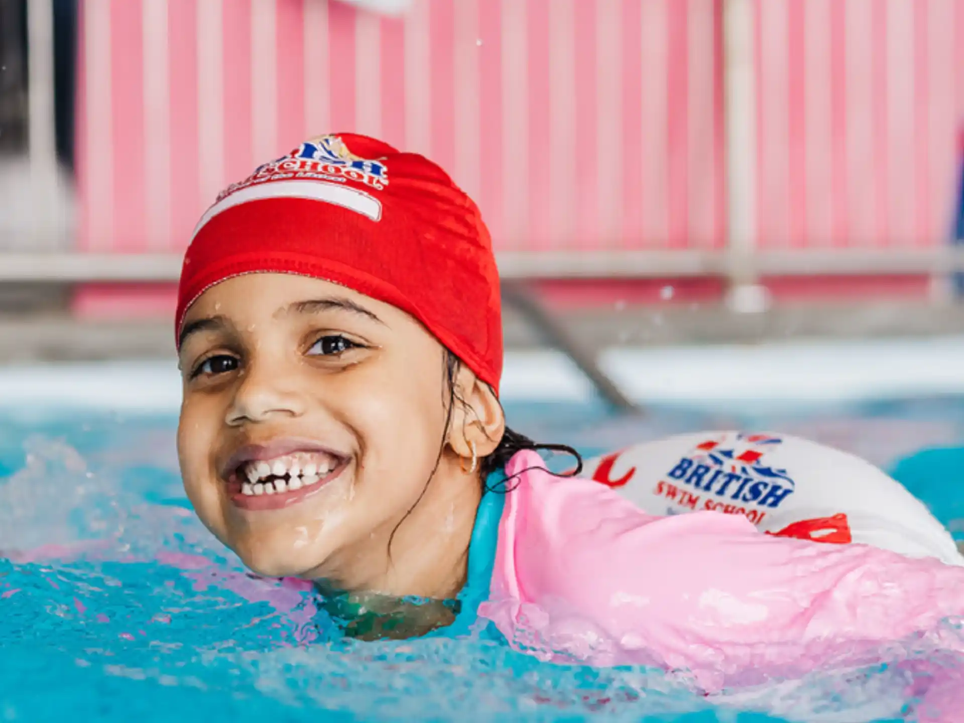 a person in a pool