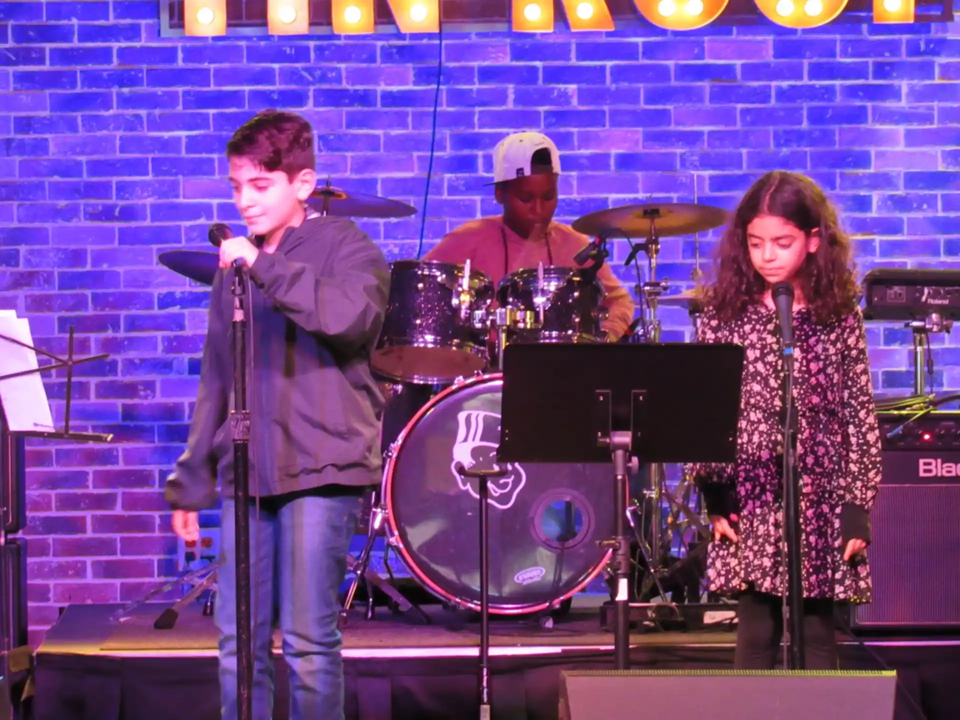 a group of people on a stage