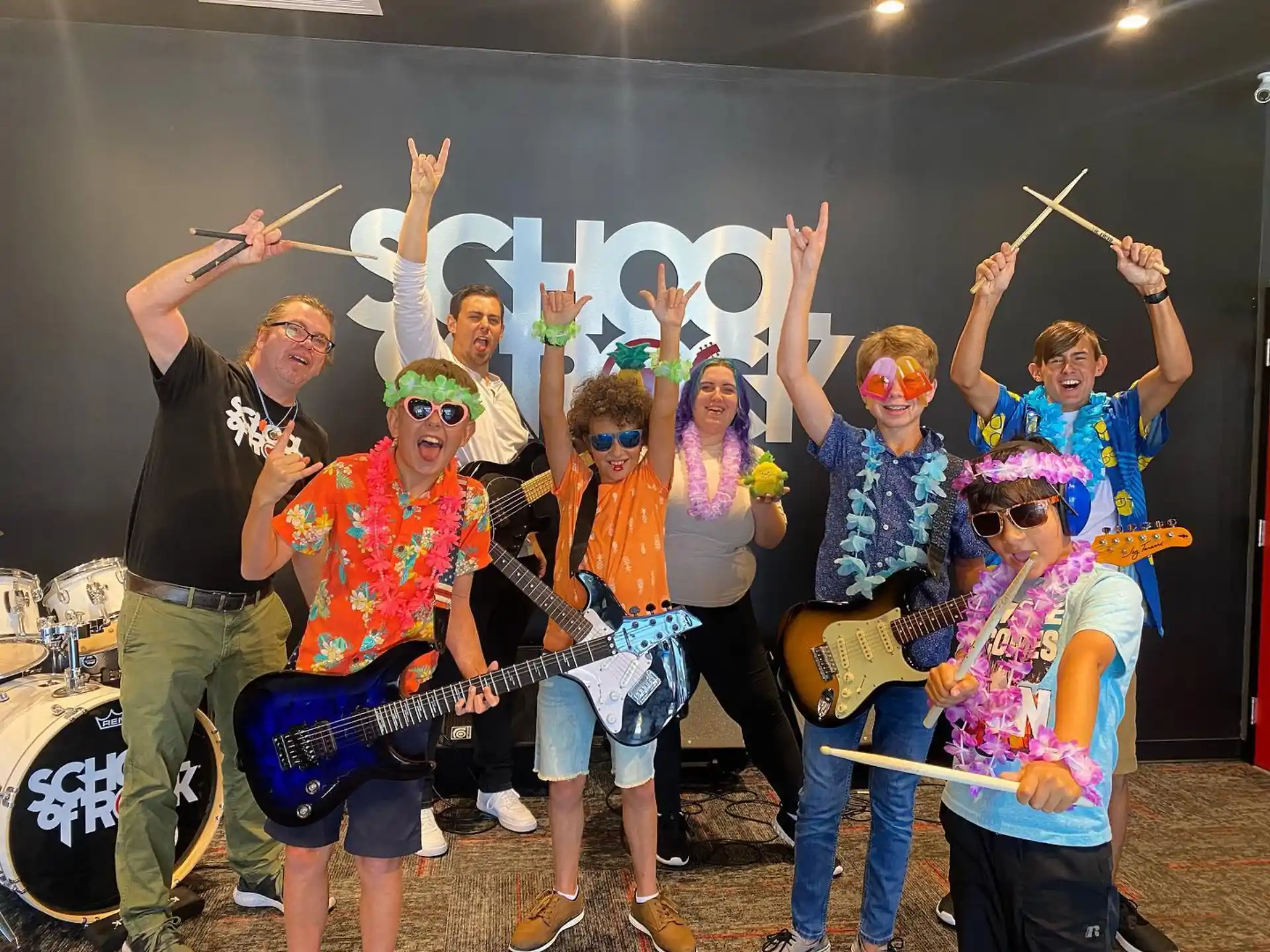a group of people wearing clothing