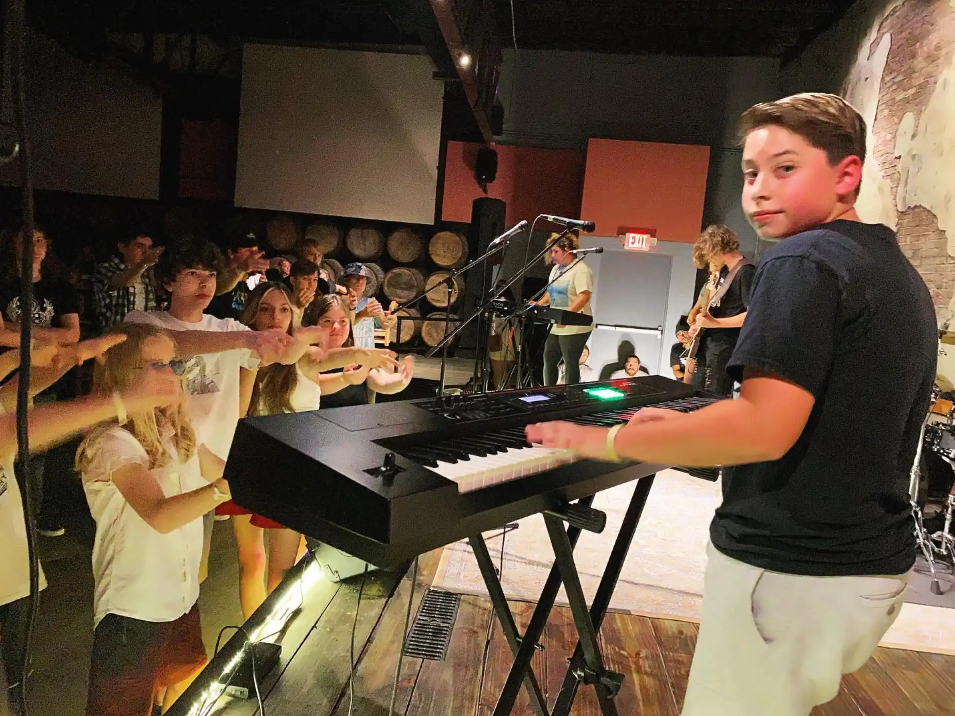 a person playing a keyboard