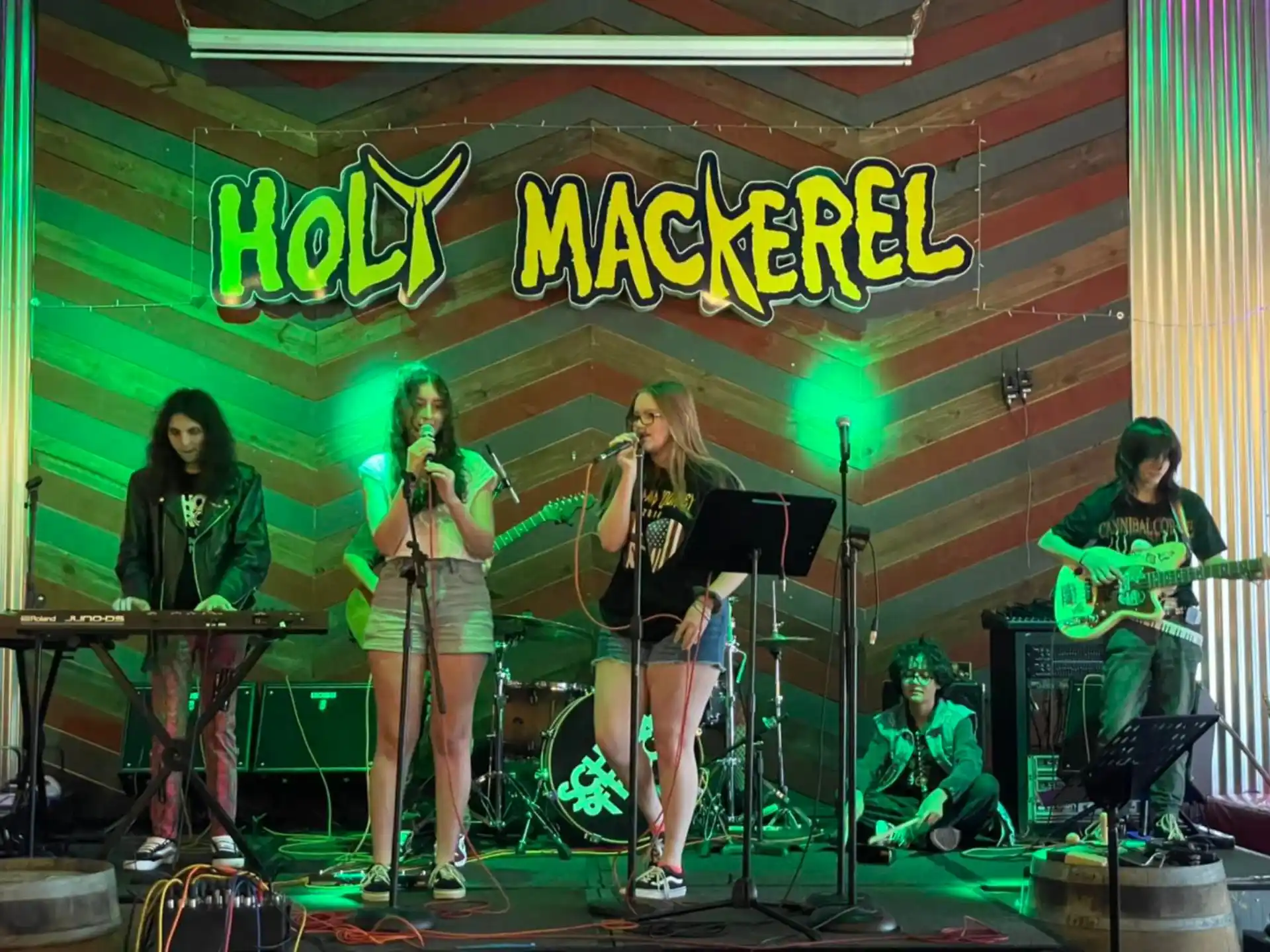 a group of people on a stage