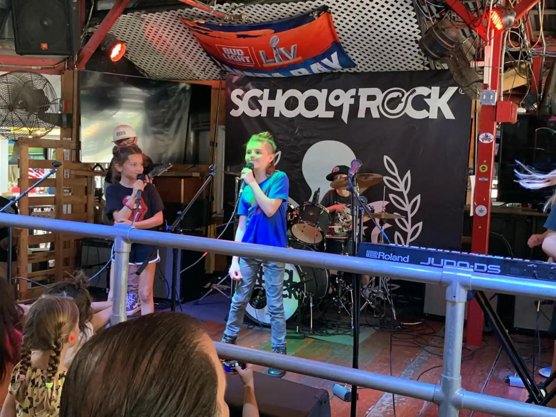 a group of people on a stage