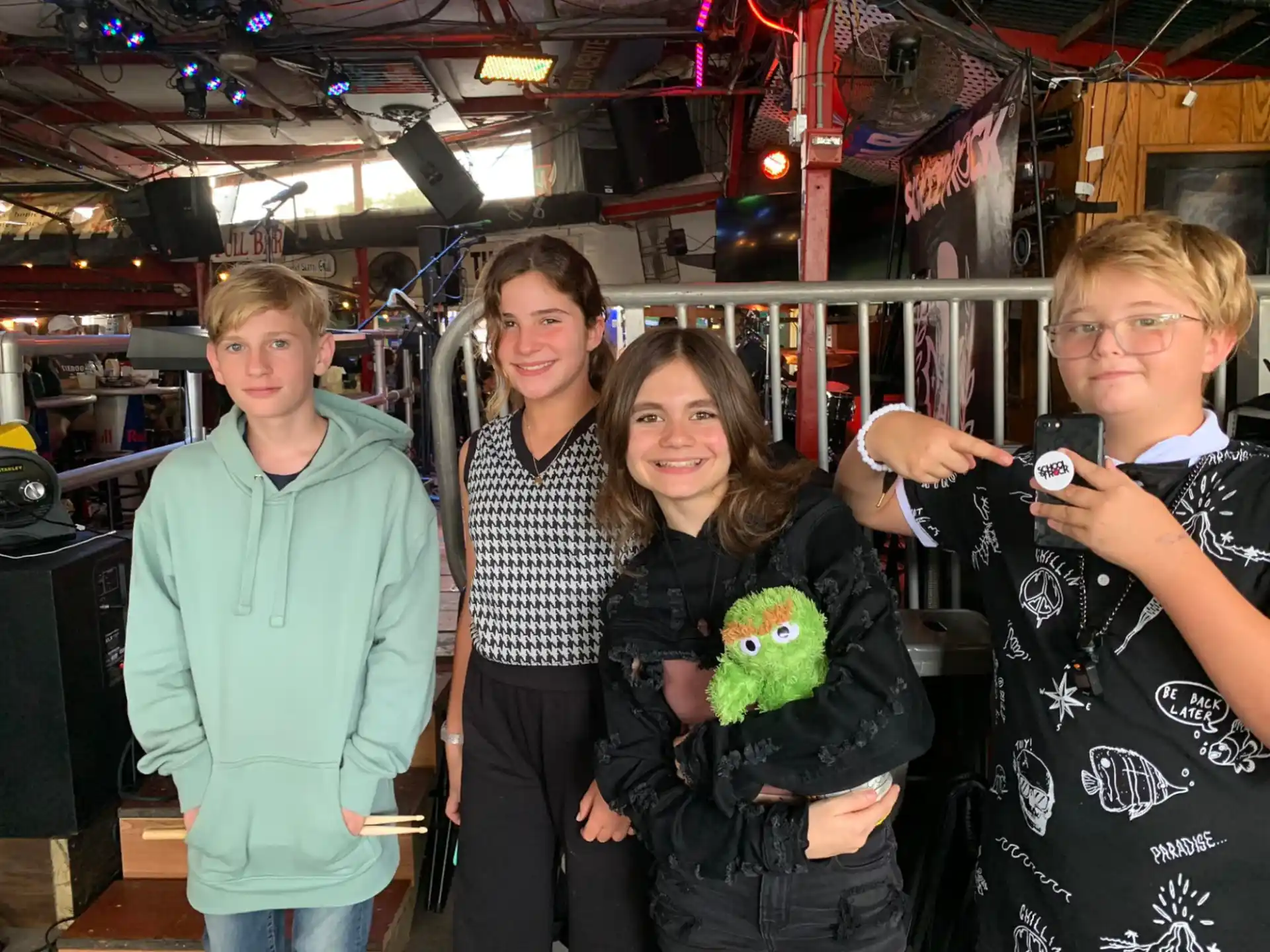 a group of people posing for a photo