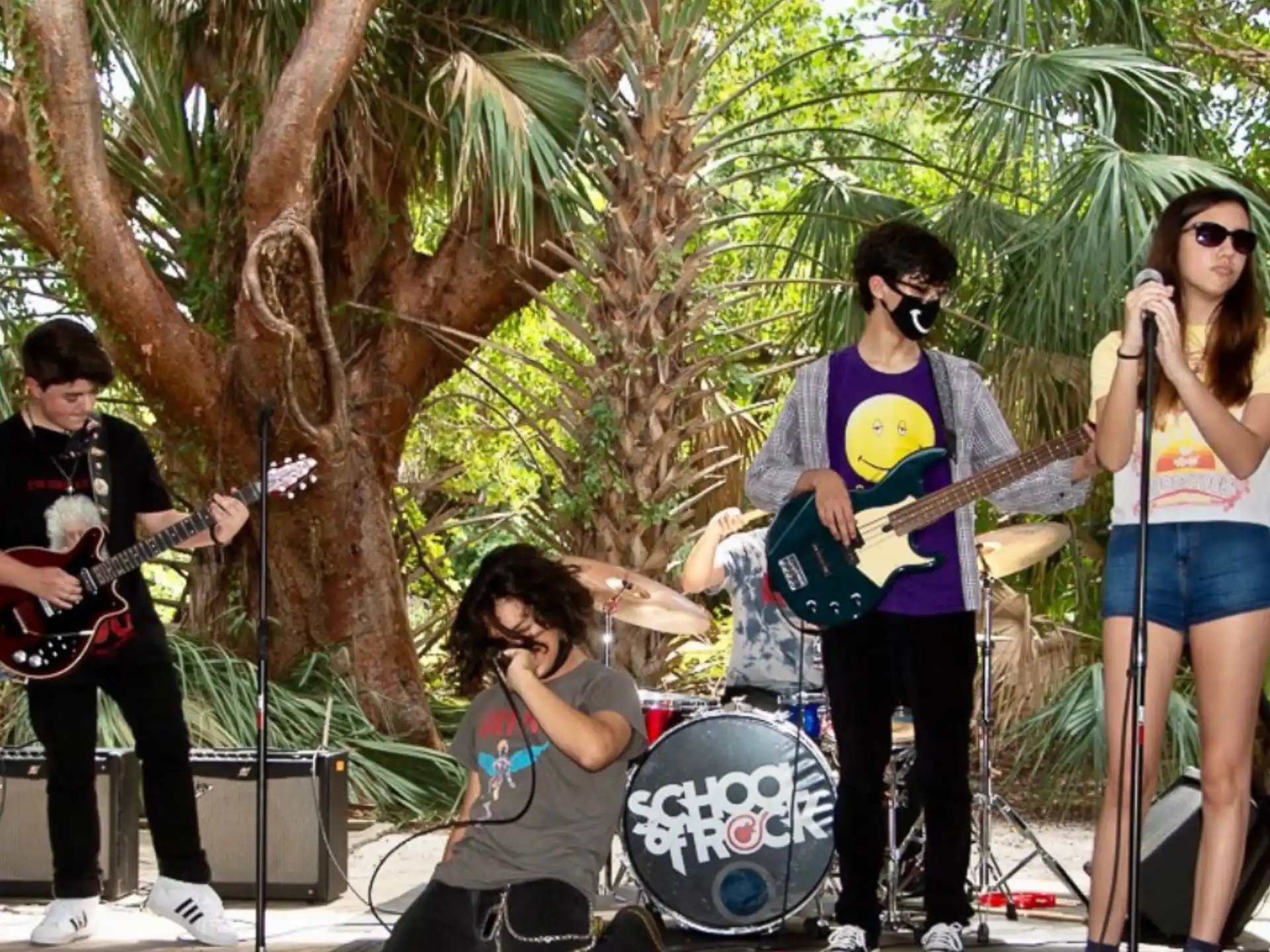 a group of people on a stage