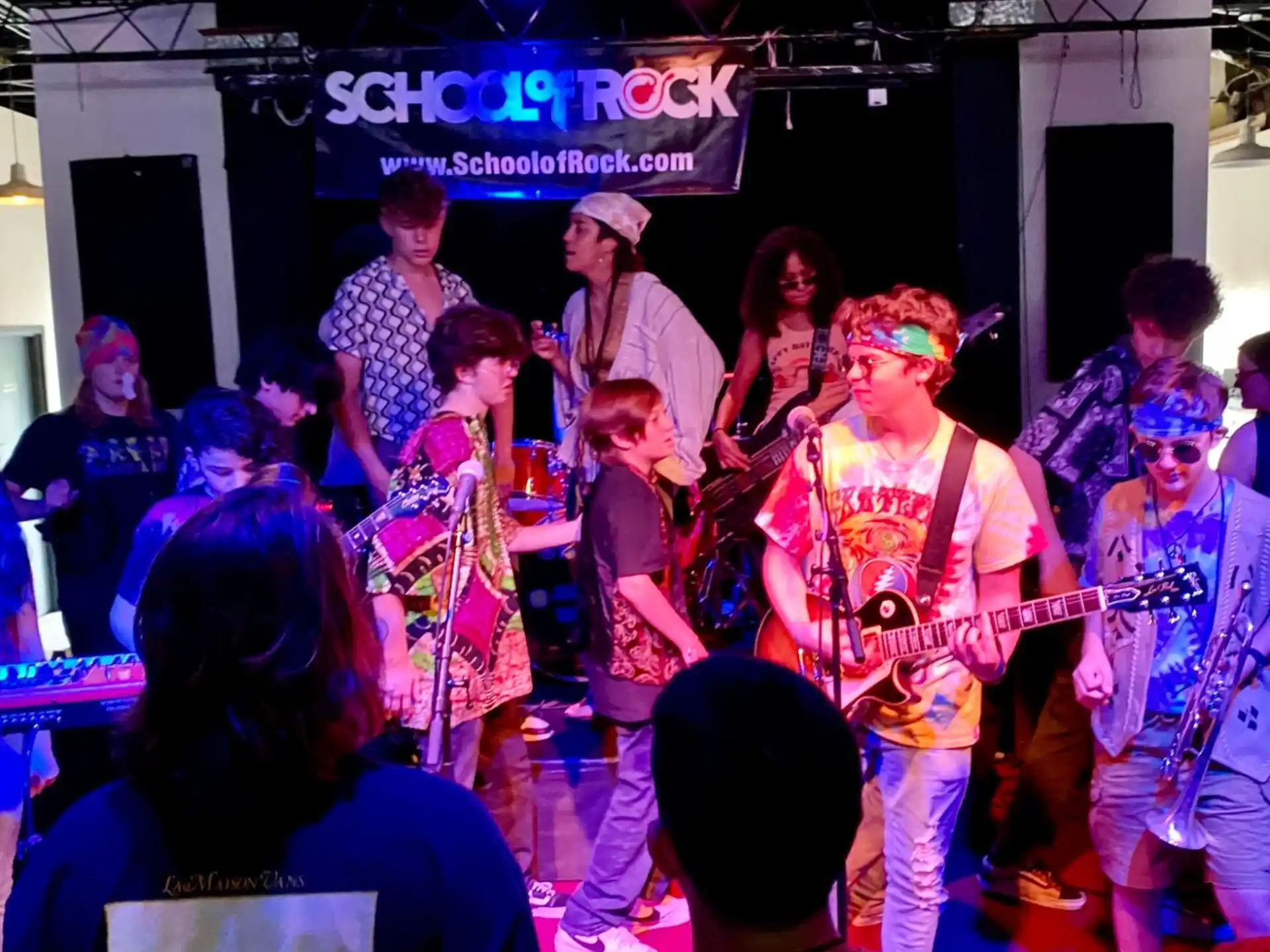 a group of people on a stage