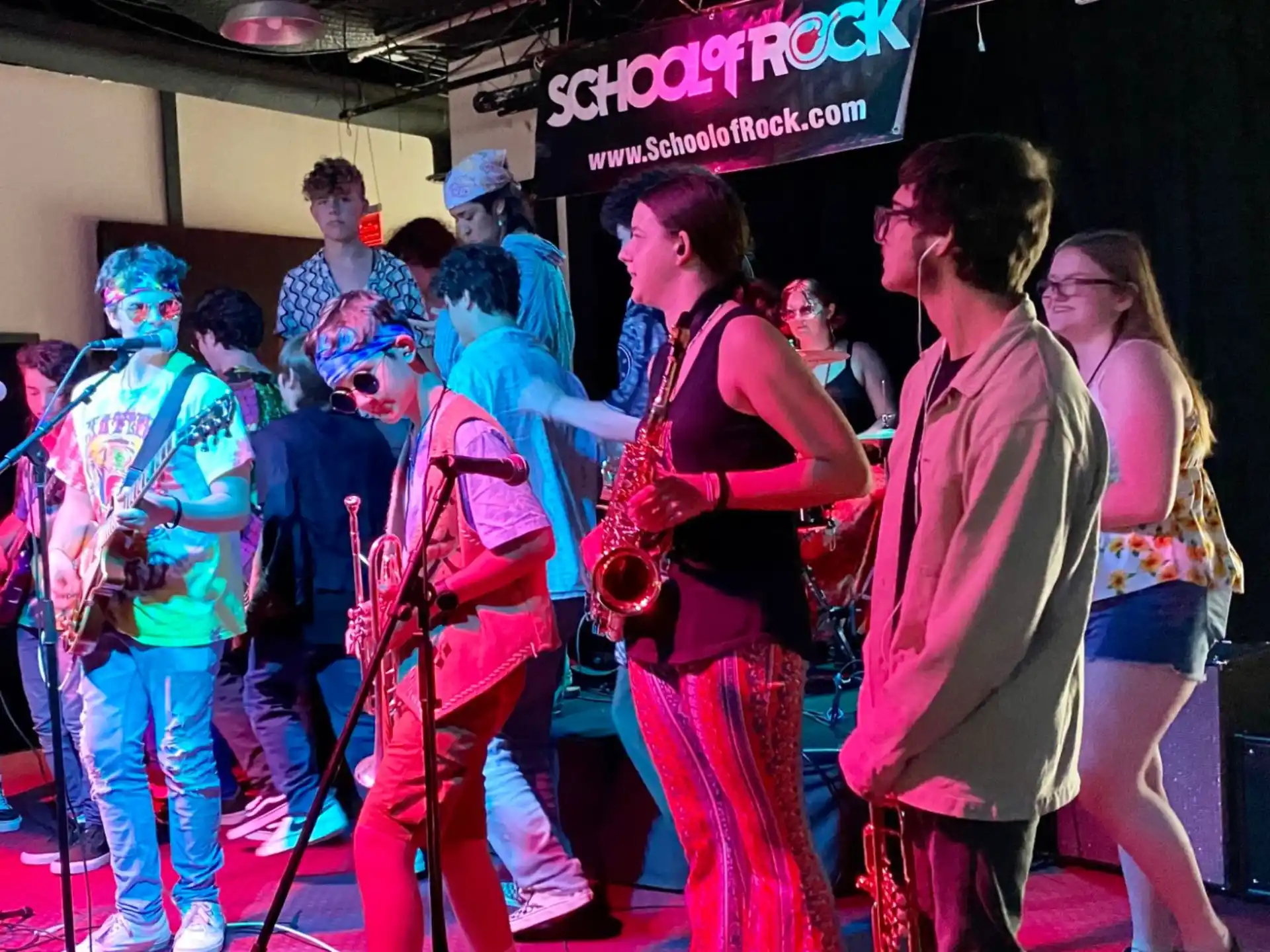 a group of people on a stage