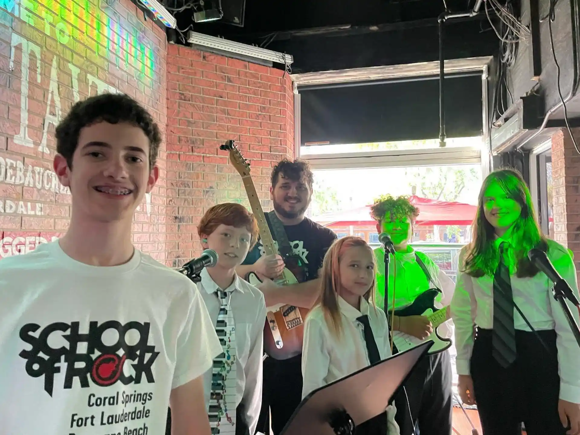 a group of people posing for a photo