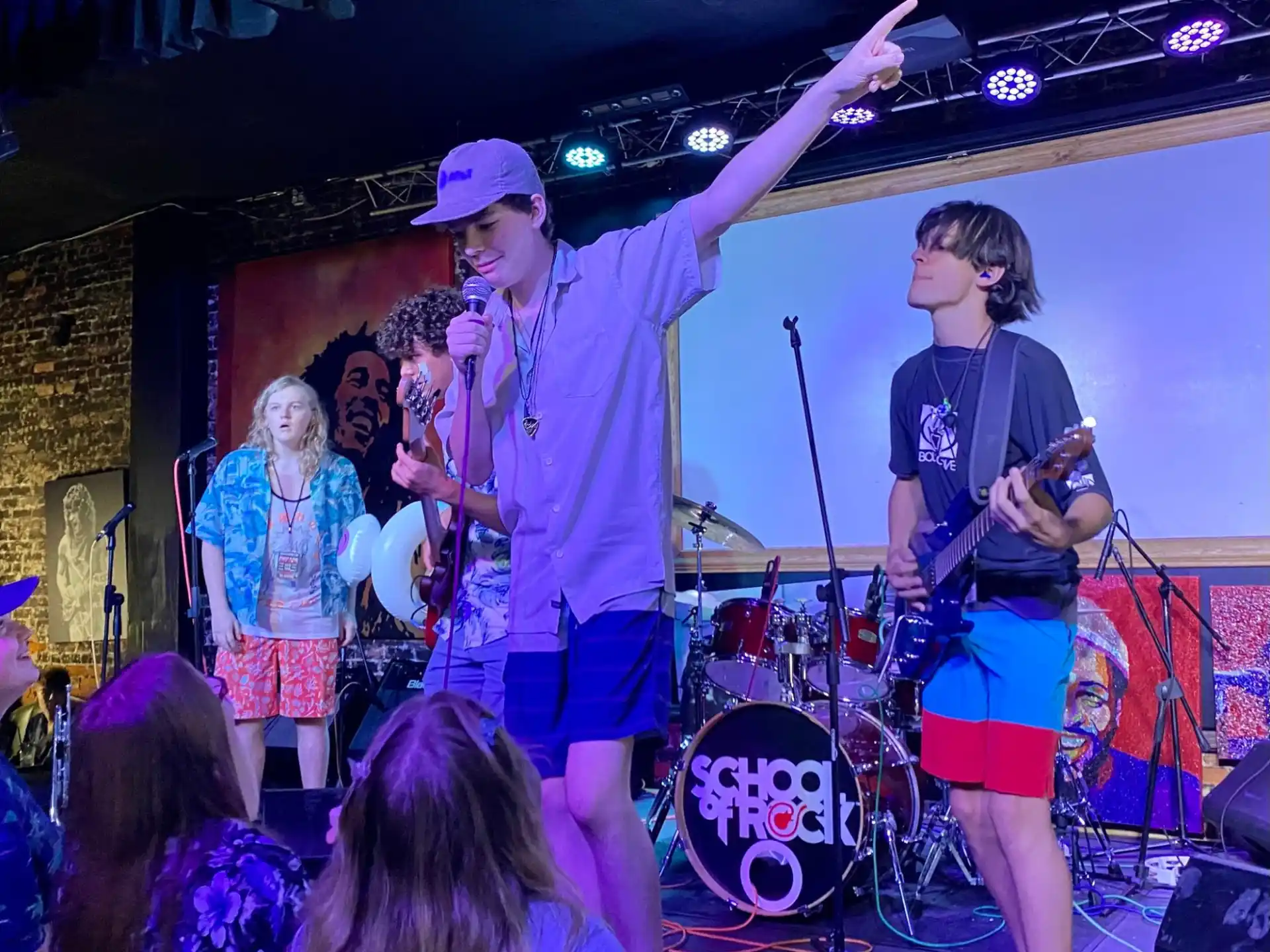 a group of people on a stage