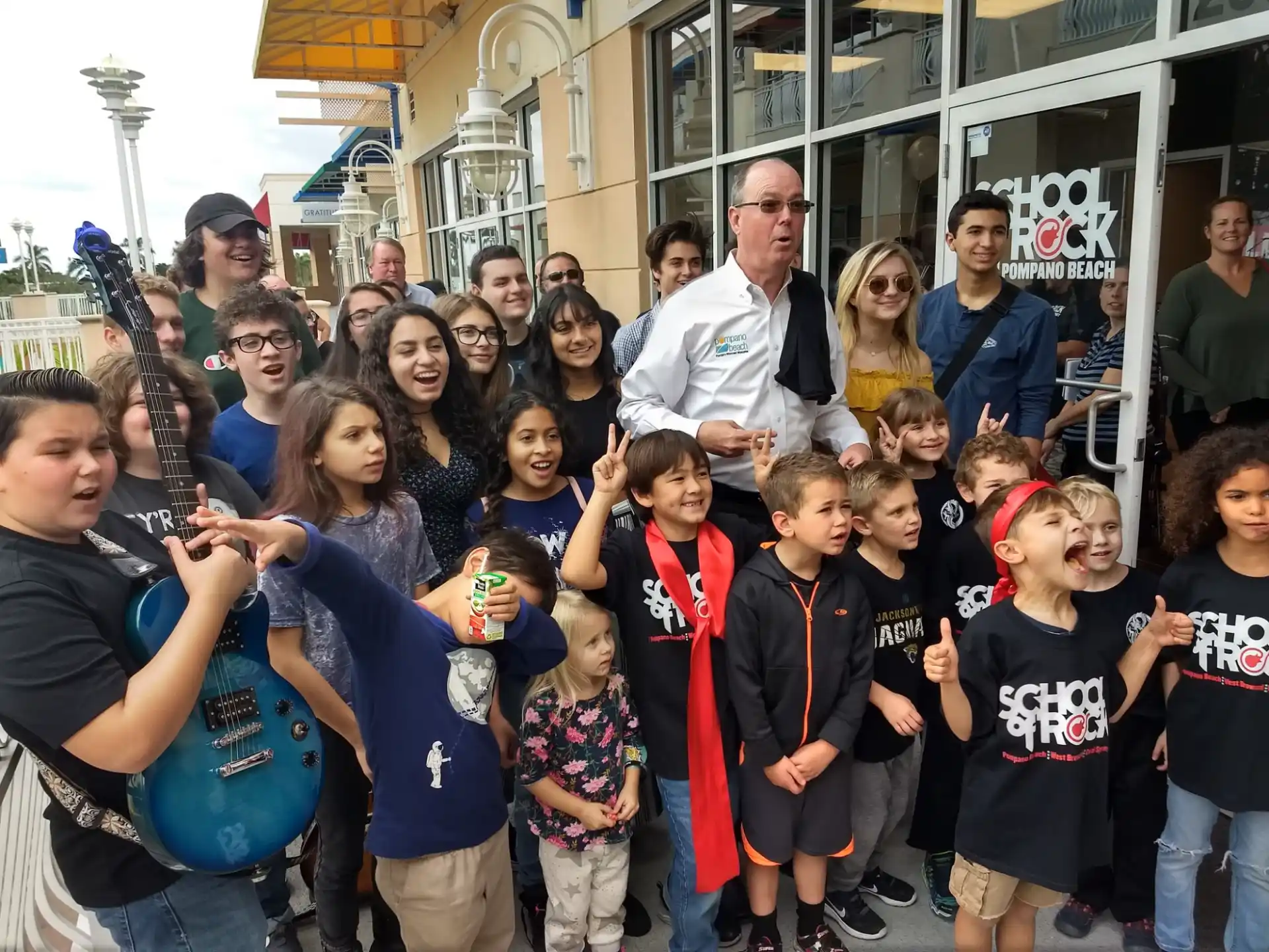 a group of people posing for a photo
