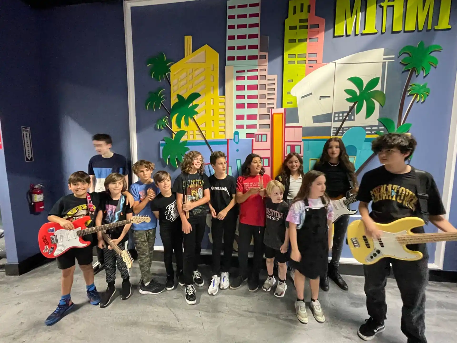 a group of kids posing for a photo