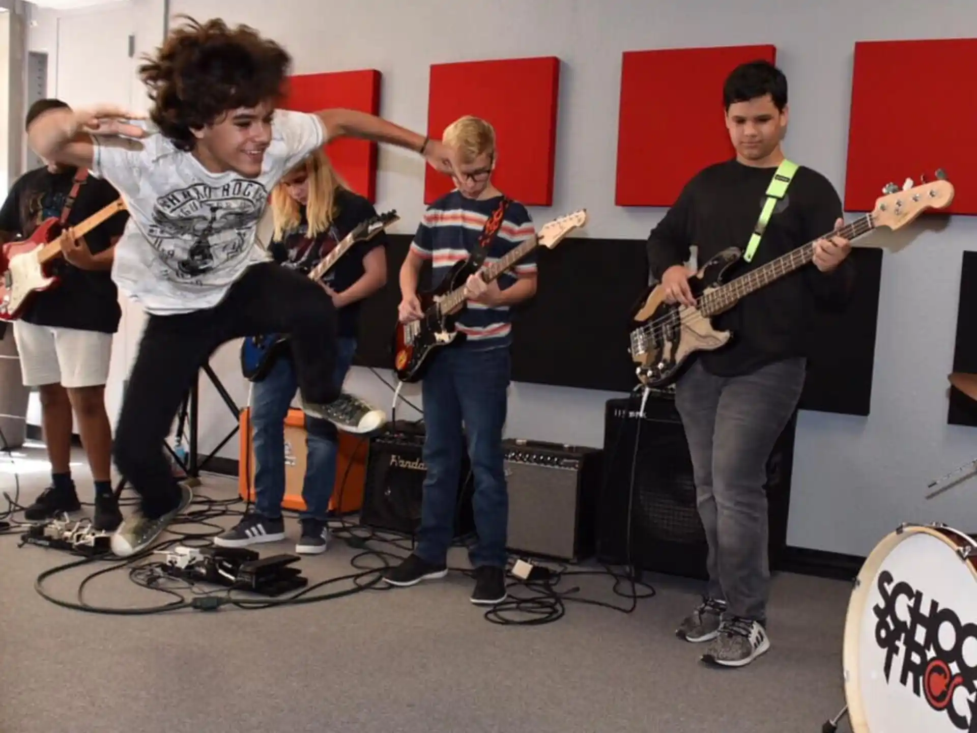 a group of people playing instruments