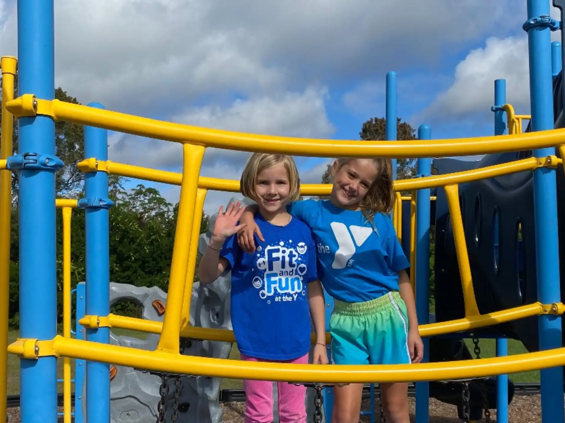a group of children on a playground