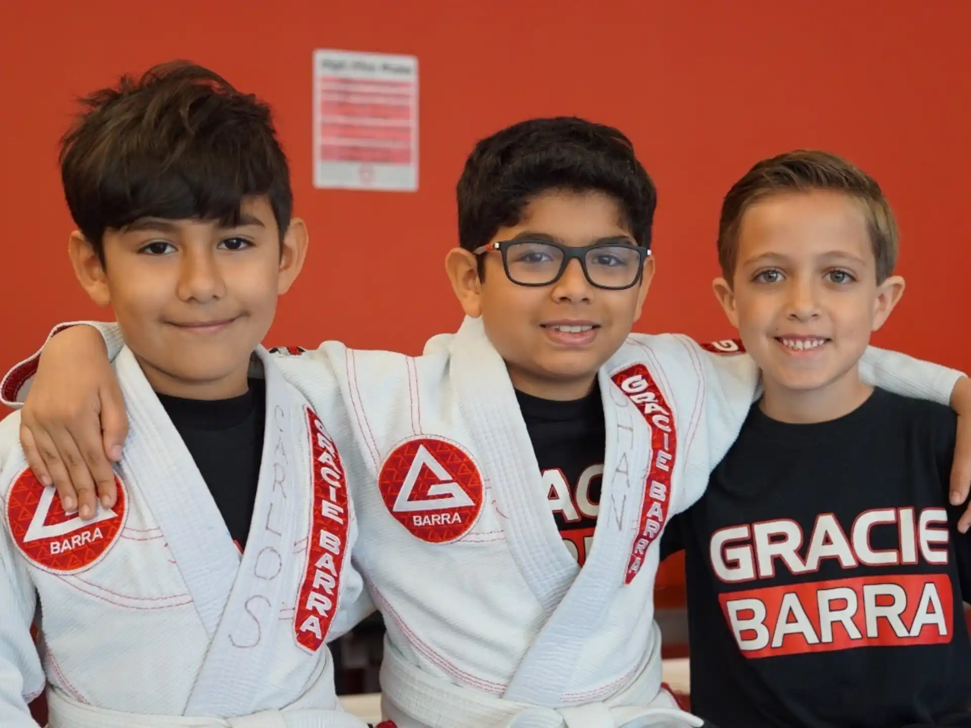 a group of boys posing for a picture