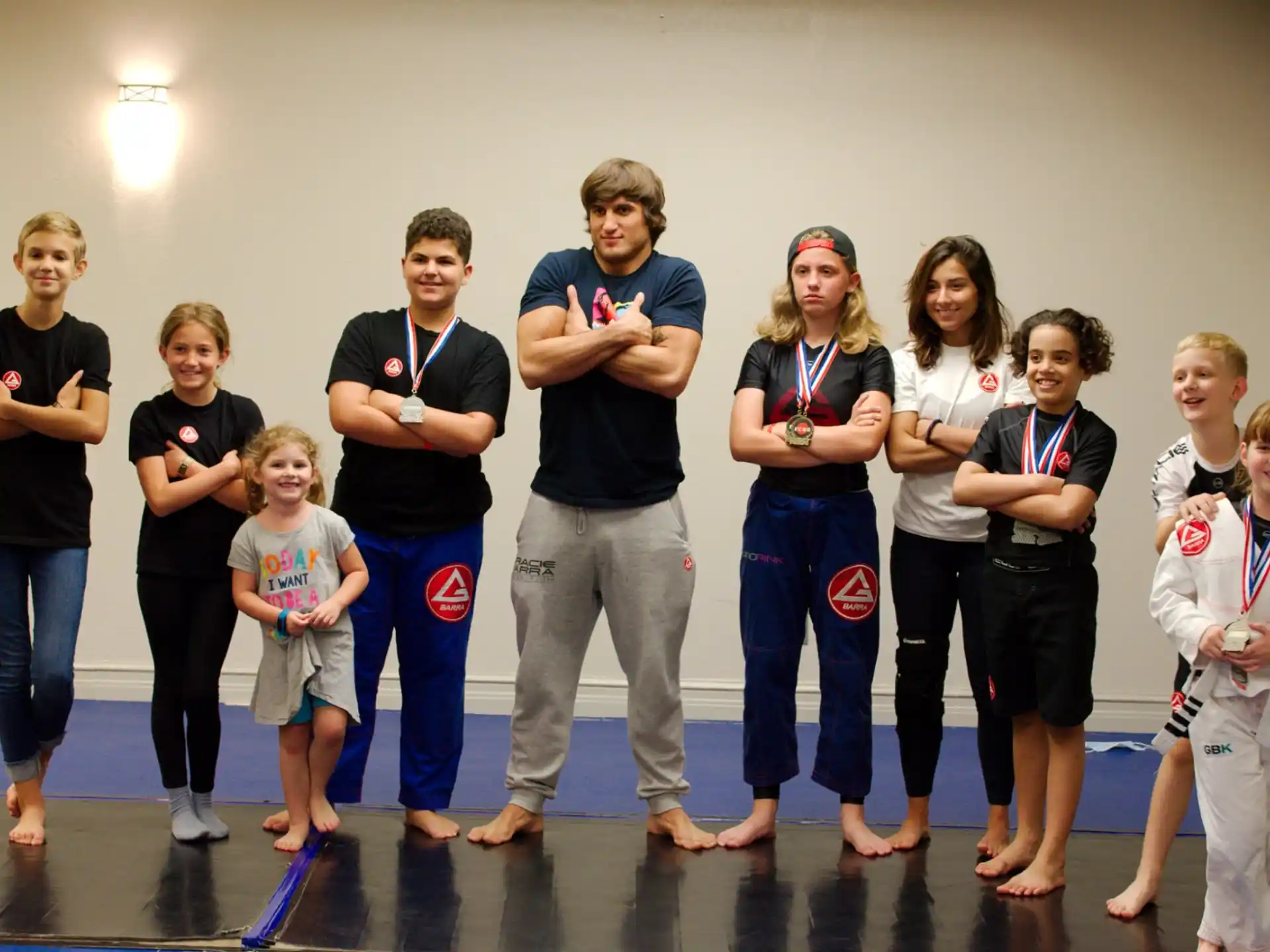 a group of people posing for a photo